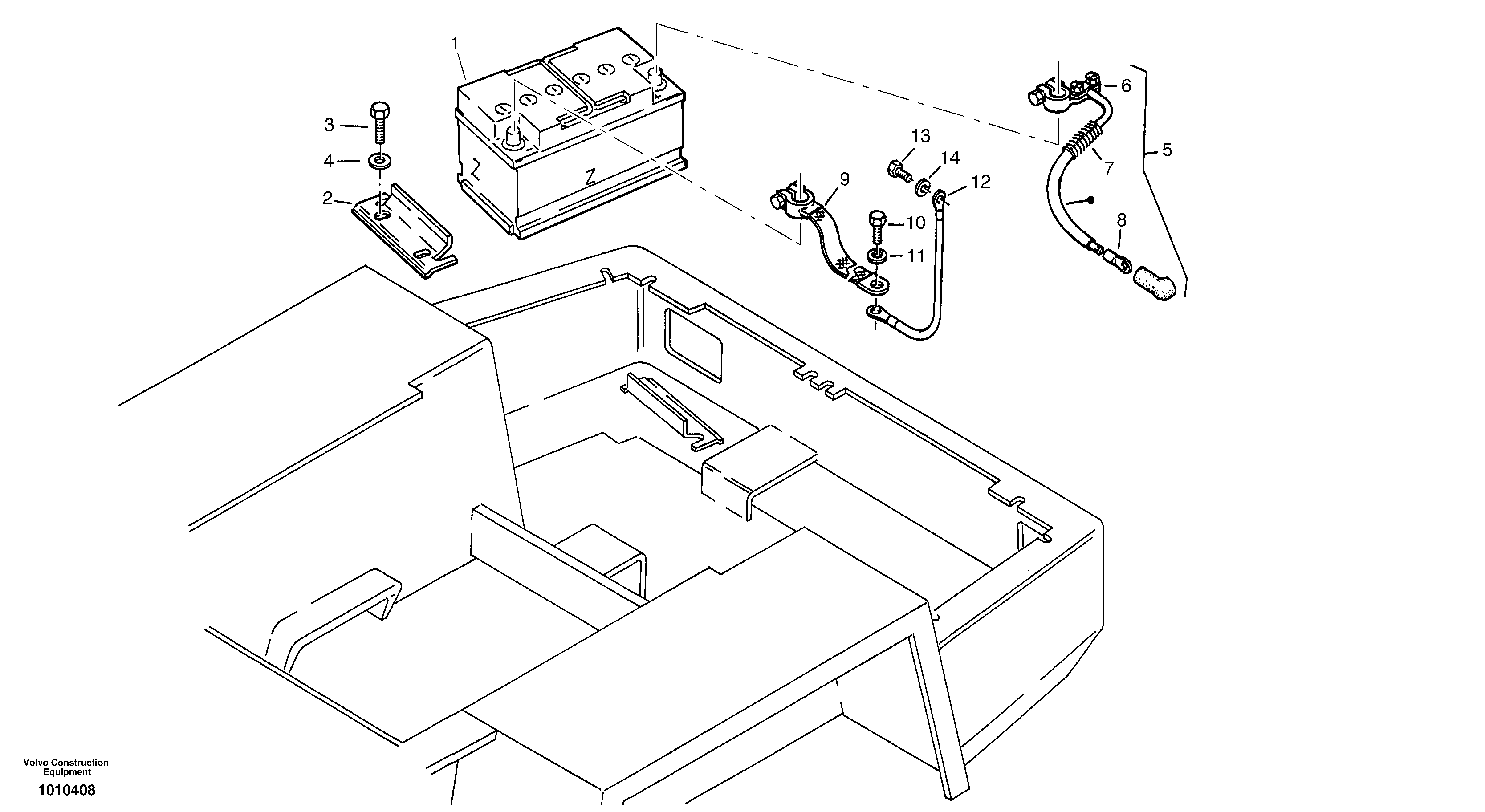 Схема запчастей Volvo ZL502C SER NO 0503001 - - 3208 Батарея аккумуляторная 