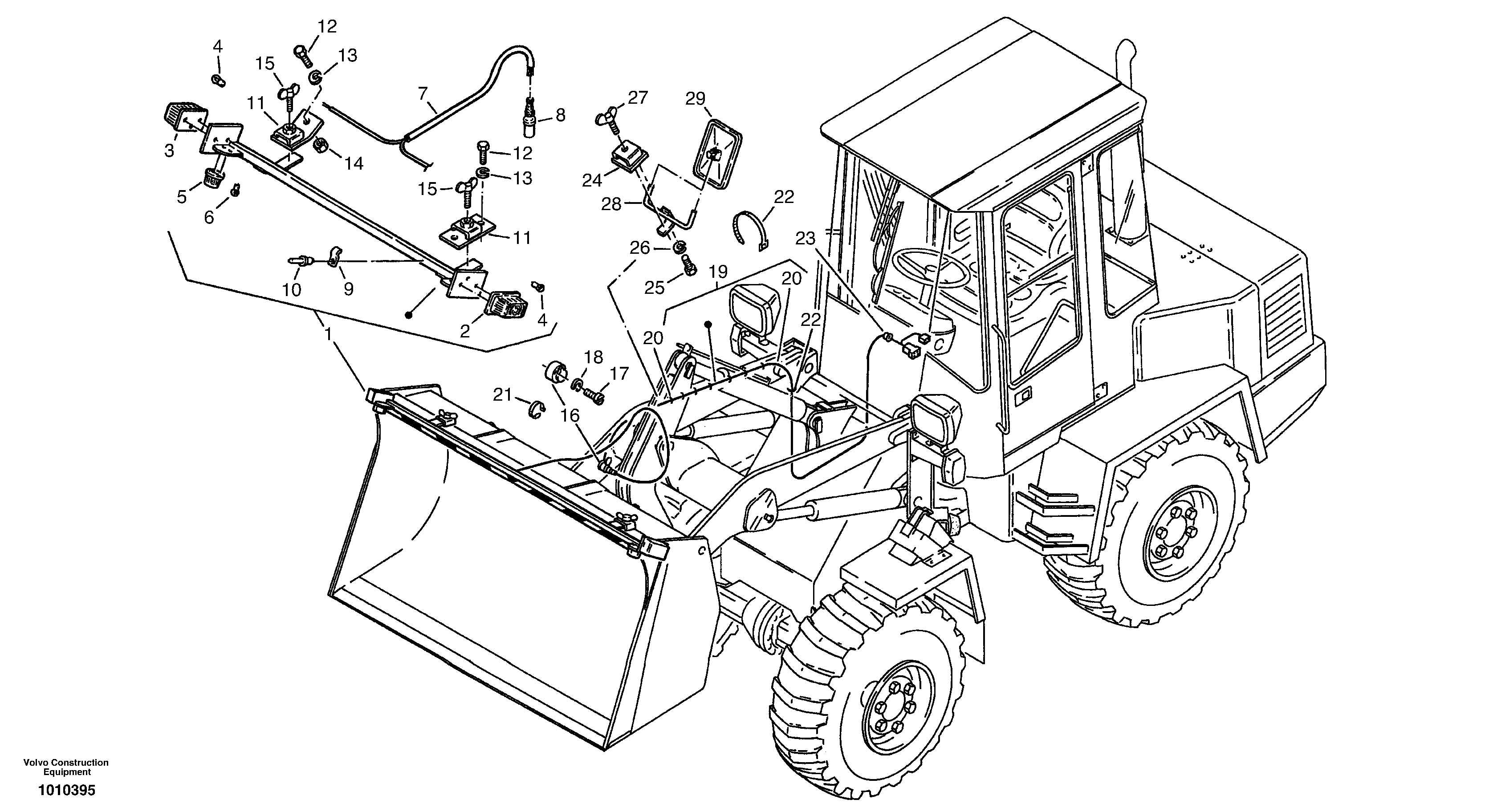 Схема запчастей Volvo ZL502C SER NO 0503001 - - 22946 Additional lighting - Swiss 