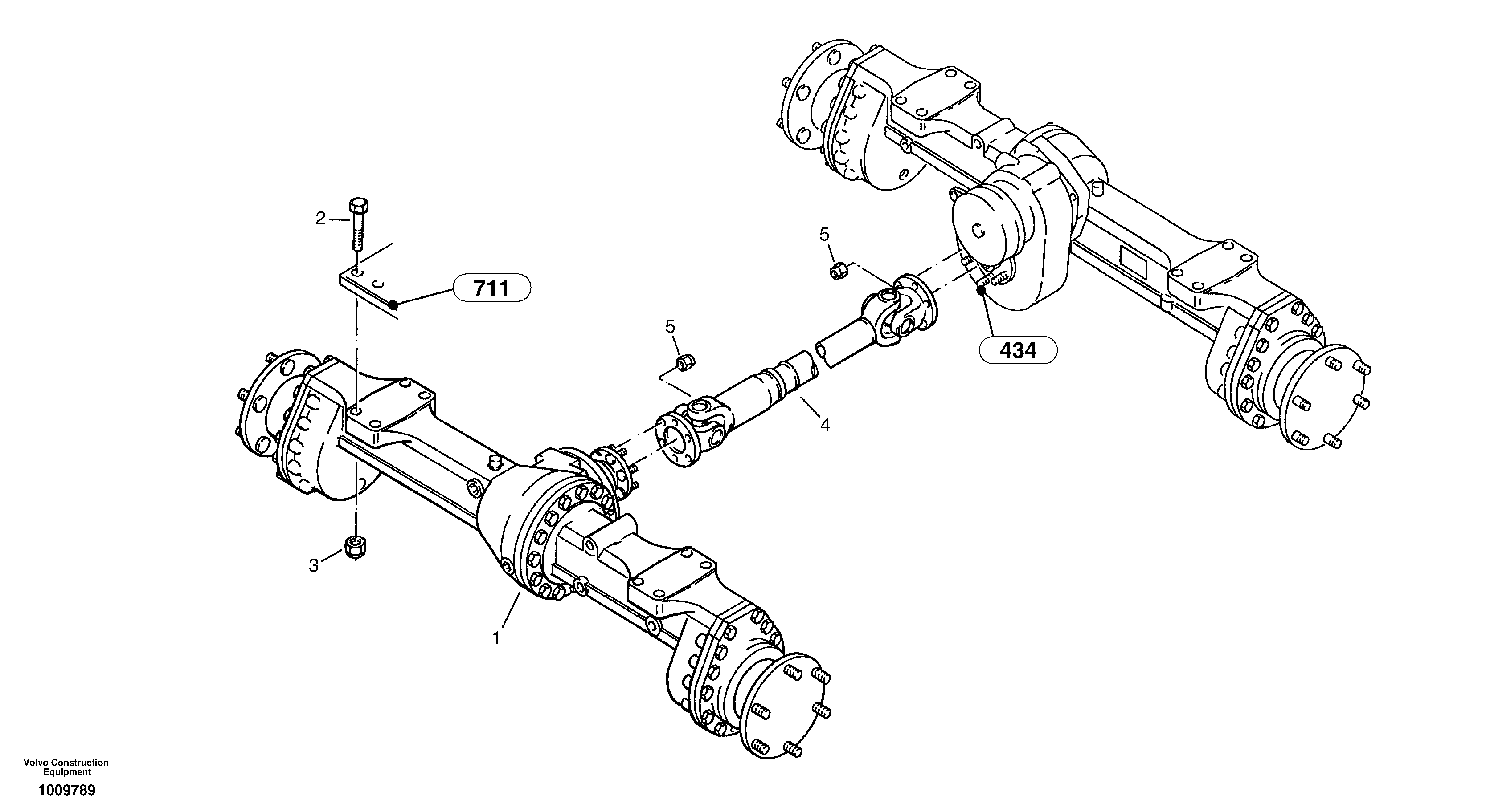 Схема запчастей Volvo ZL502C SER NO 0503001 - - 35473 Мост передний в сборе 