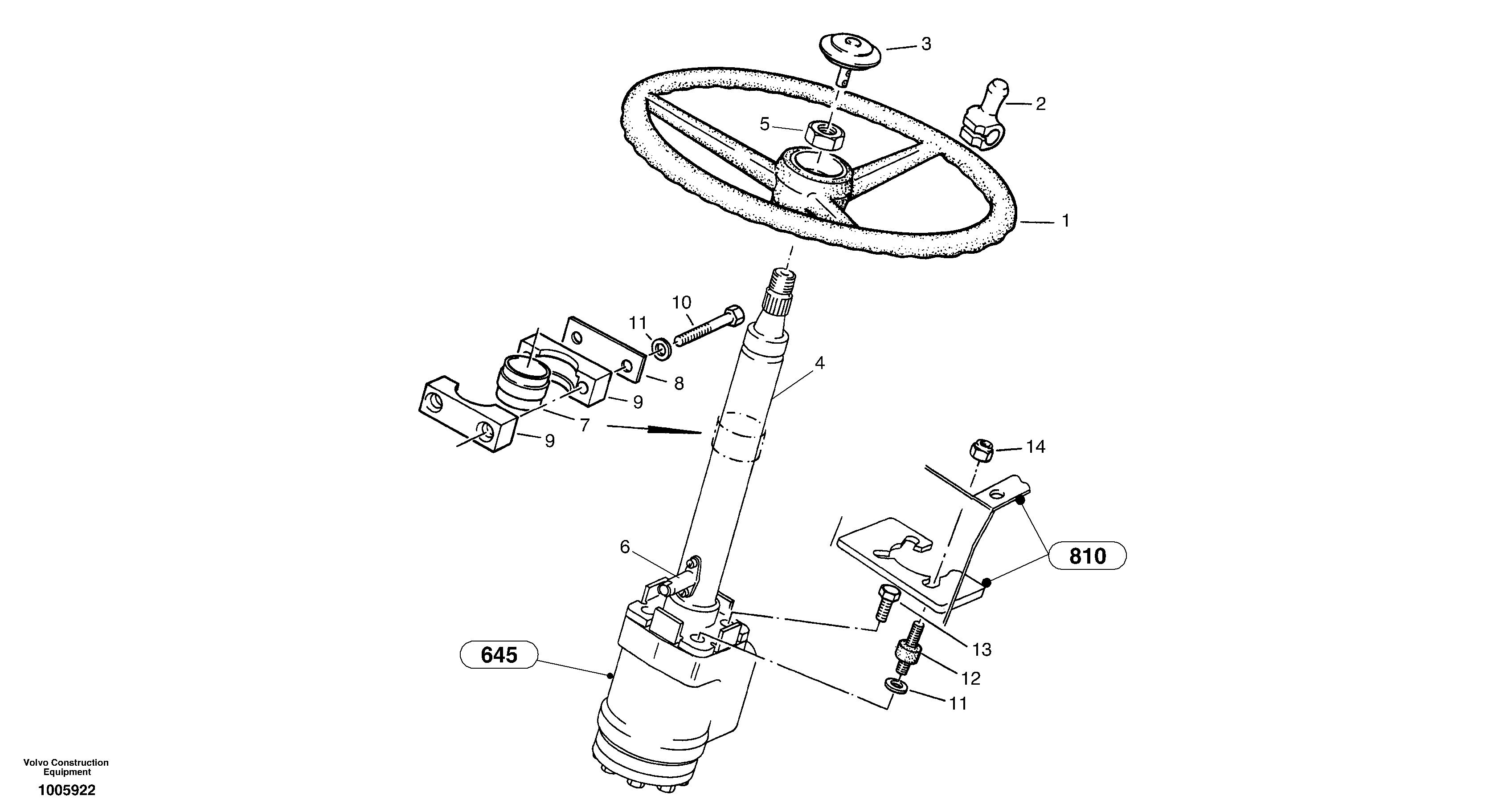 Схема запчастей Volvo ZL502C SER NO 0503001 - - 5750 Steering assembly 