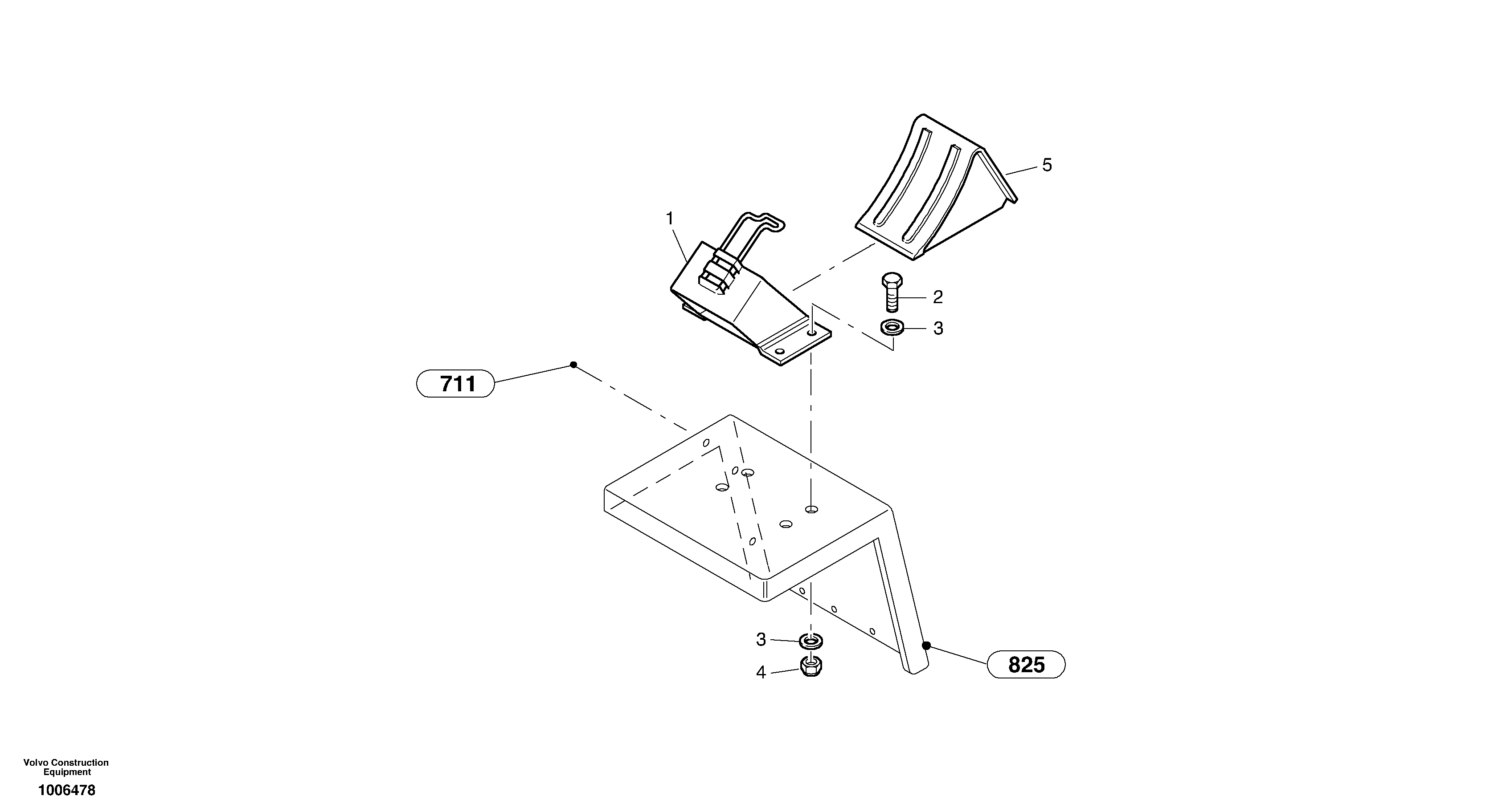 Схема запчастей Volvo ZL502C SER NO 0503001 - - 14190 Stop block for wheel 