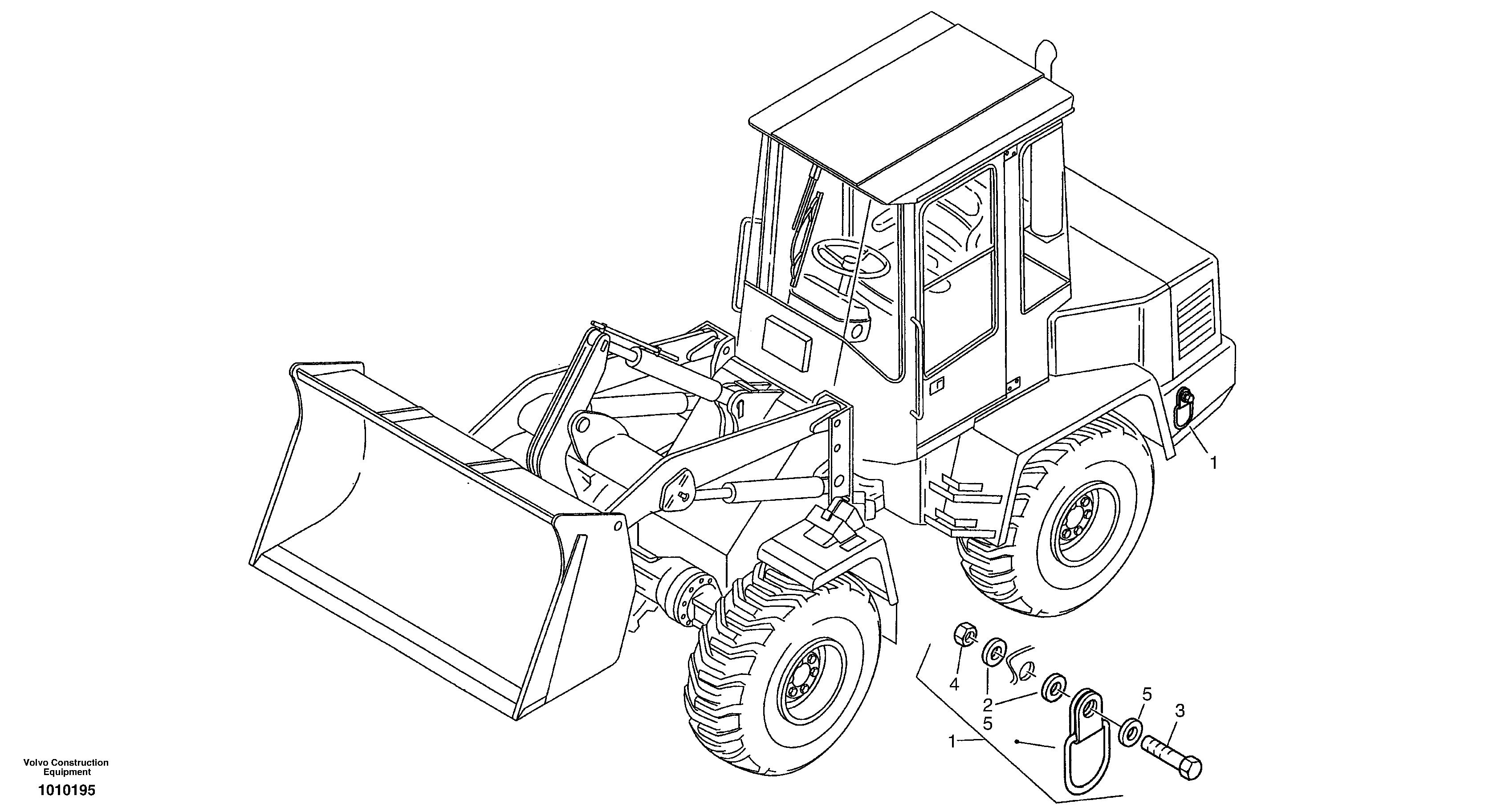Схема запчастей Volvo ZL502C SER NO 0503001 - - 14191 Lifting eyes 