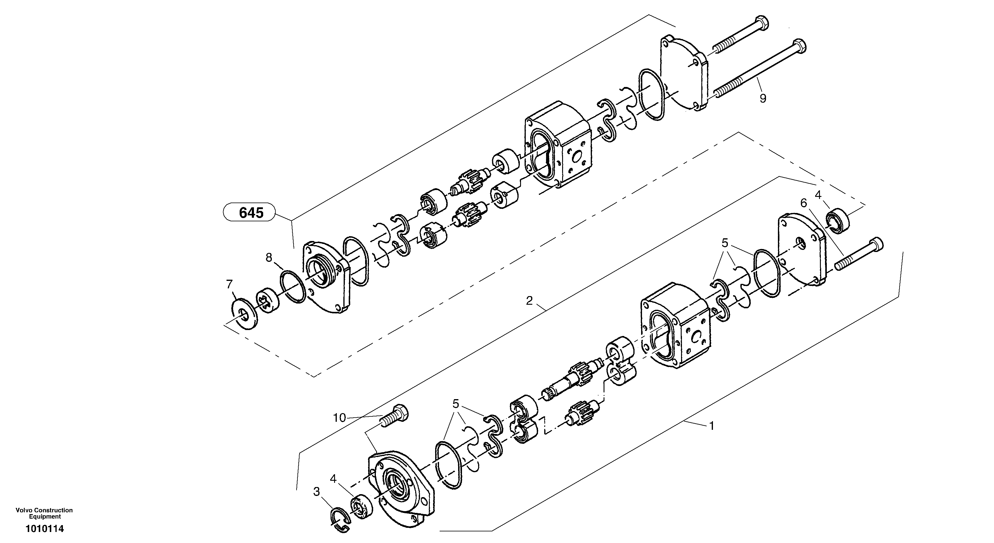 Схема запчастей Volvo ZL502C SER NO 0503001 - - 13172 Pump - working hydraulic 
