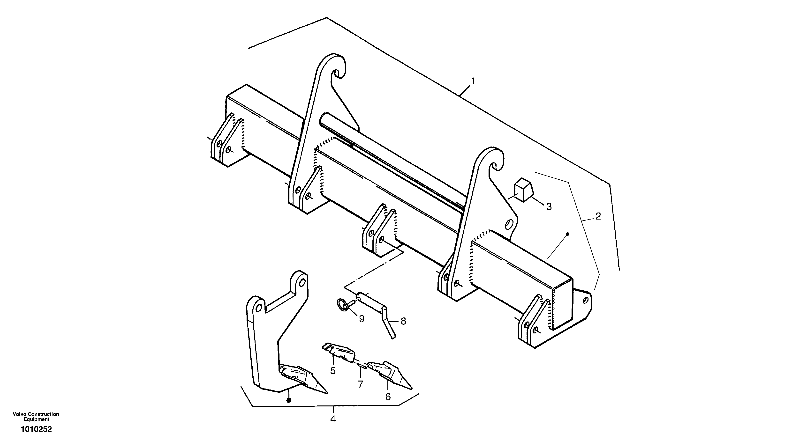 Схема запчастей Volvo ZL502C SER NO 0503001 - - 6479 Scarifier 