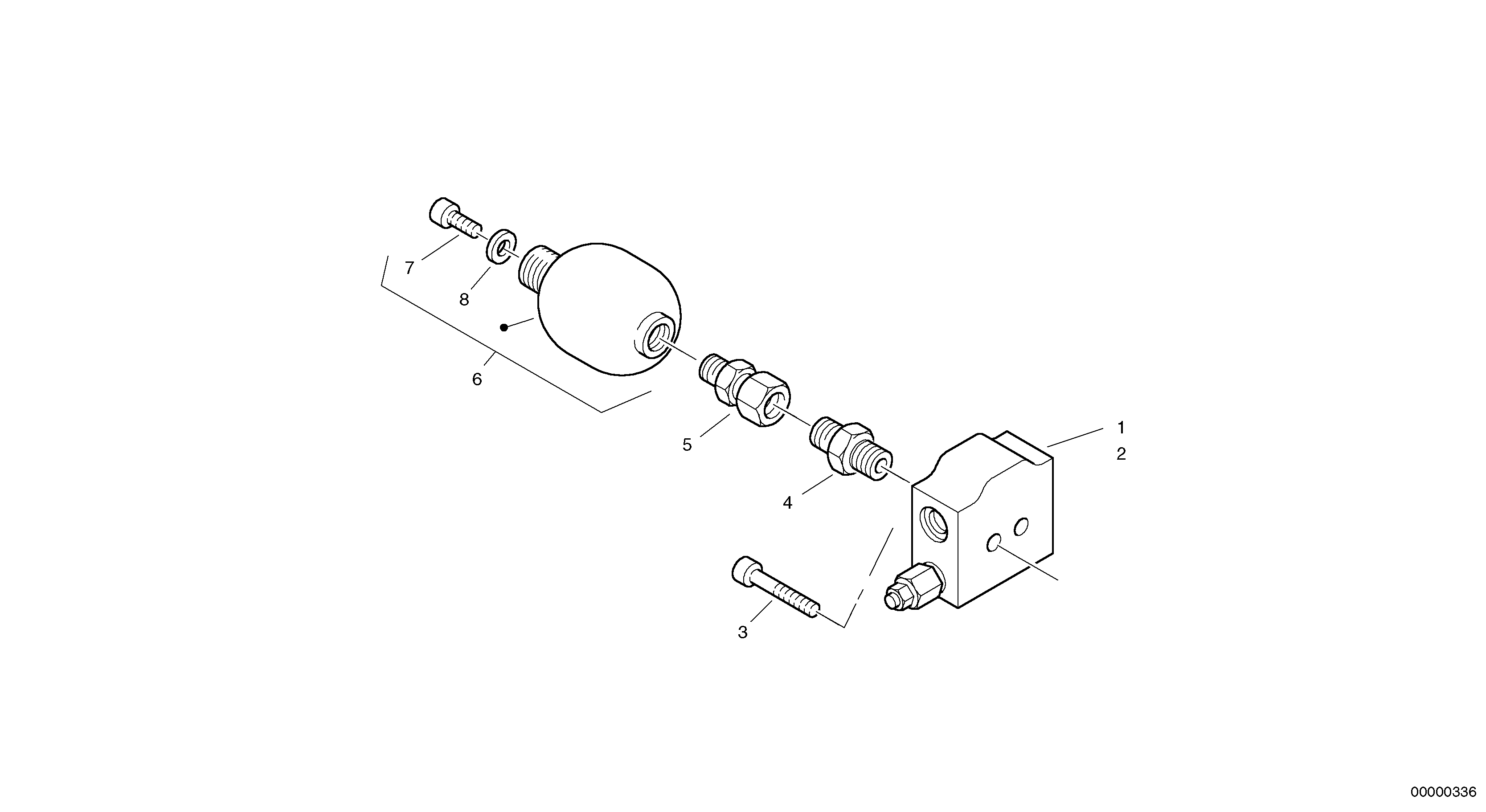 Схема запчастей Volvo L45 TYPE 194, 195 SER NO - 1000 - 58962 Valve, Storage 