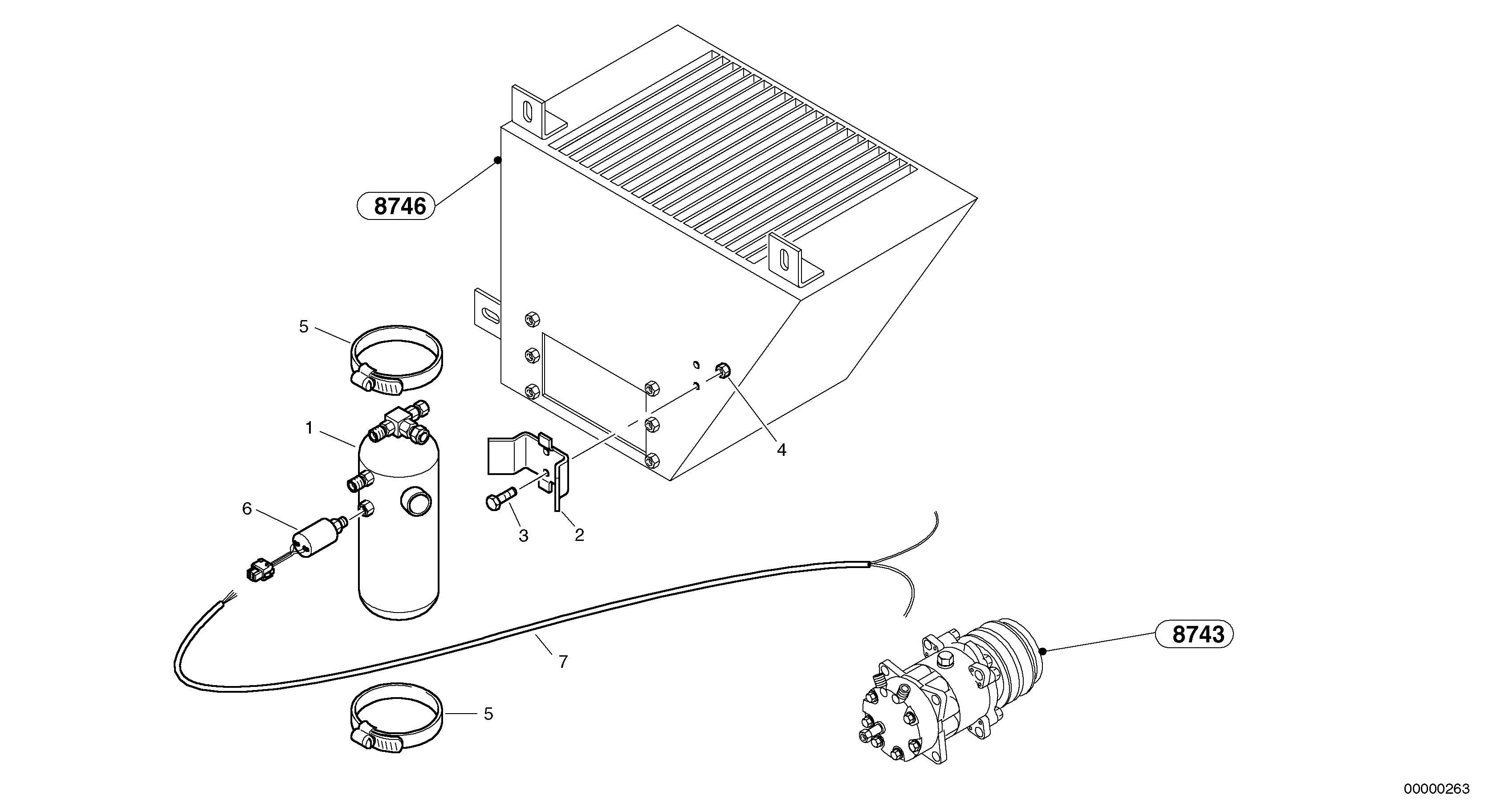 Схема запчастей Volvo L45 TYPE 194, 195 SER NO - 1000 - 35487 Dryer 