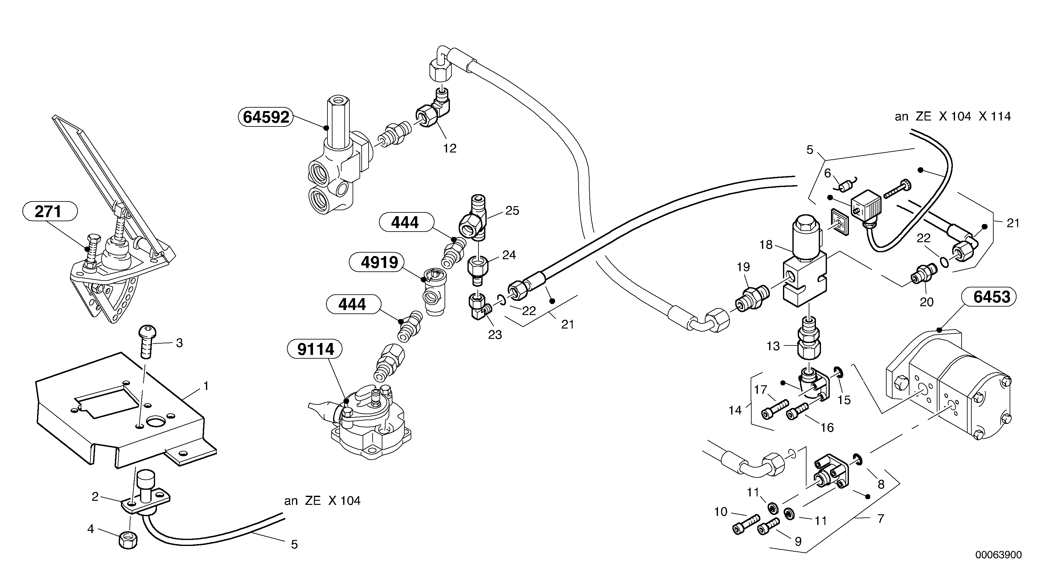 Схема запчастей Volvo L32B TYPE 184 - 57408 Engine brake 