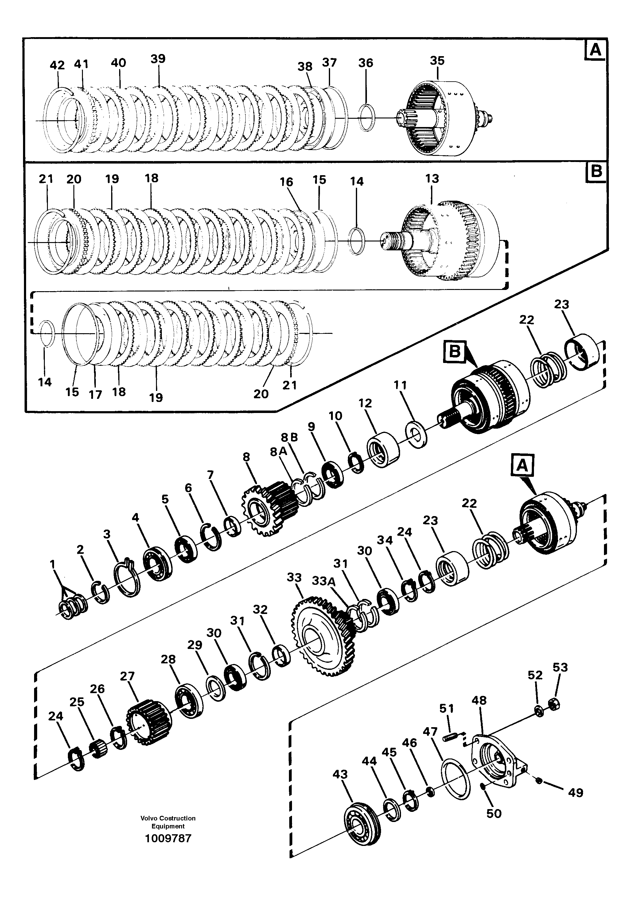 Схема запчастей Volvo L30 - 43003 Clutch 1:st, 2:nd, forward L30 L30