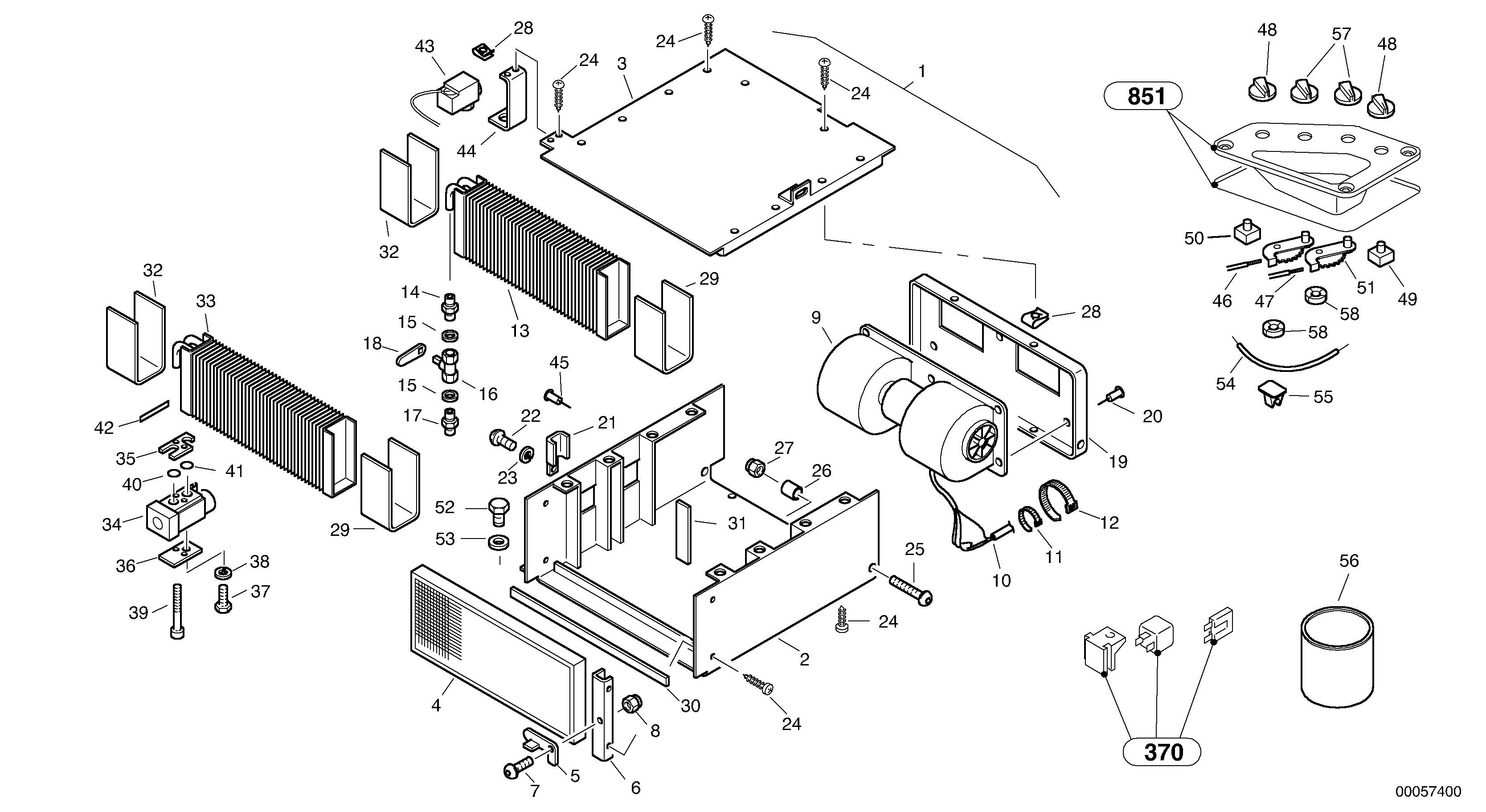 Схема запчастей Volvo L30 - 17003 Air-conditioning system L30 TYPE 180, 181 SER NO - 2200