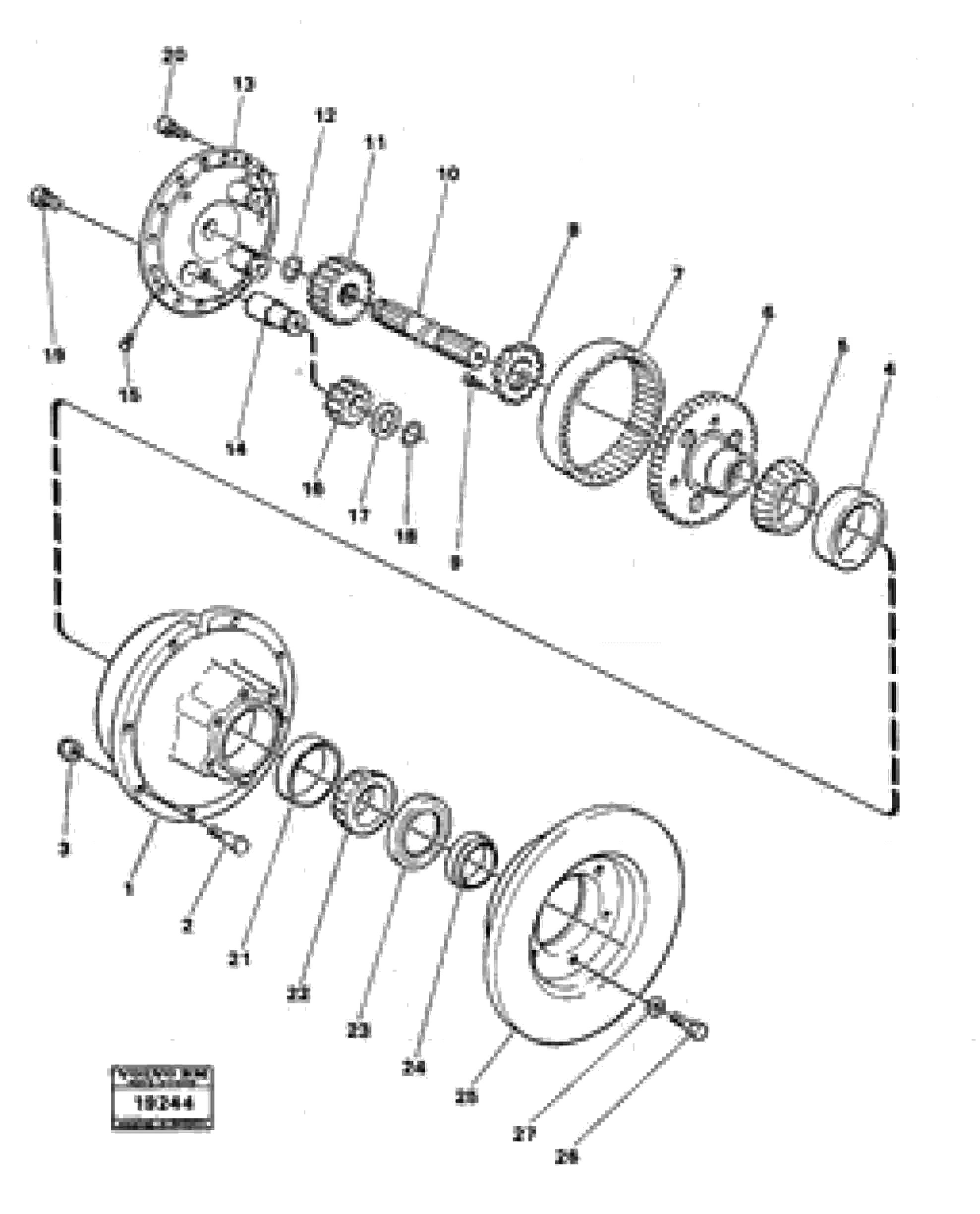 Схема запчастей Volvo L30 - 41319 Hub reduction gear L30 L30