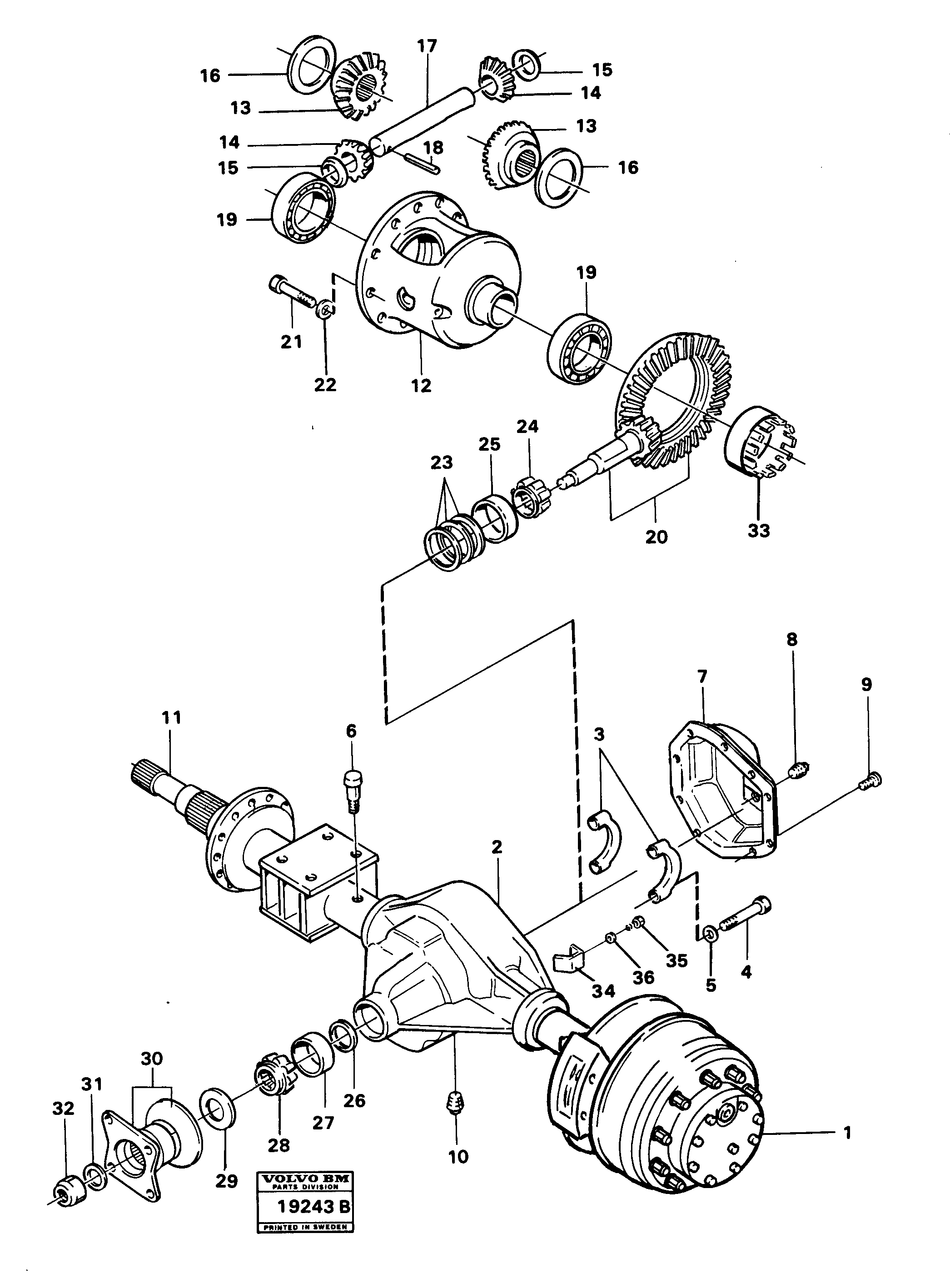 Схема запчастей Volvo L30 - 44931 Вал приводной (ведущий) L30 L30