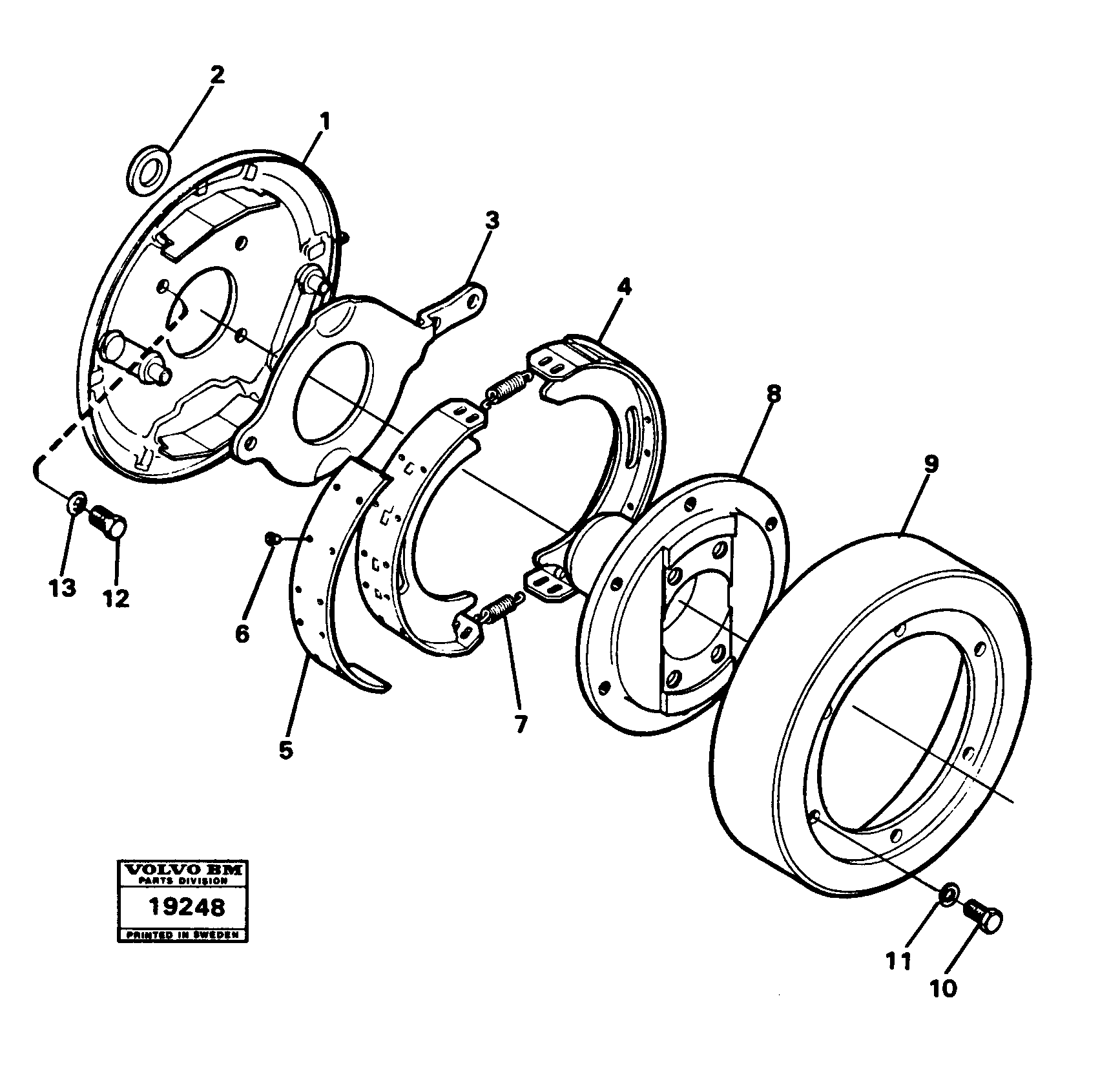 Схема запчастей Volvo L30 - 4974 Brake, Ser No - 70288 6-speed gear transmission L30 L30
