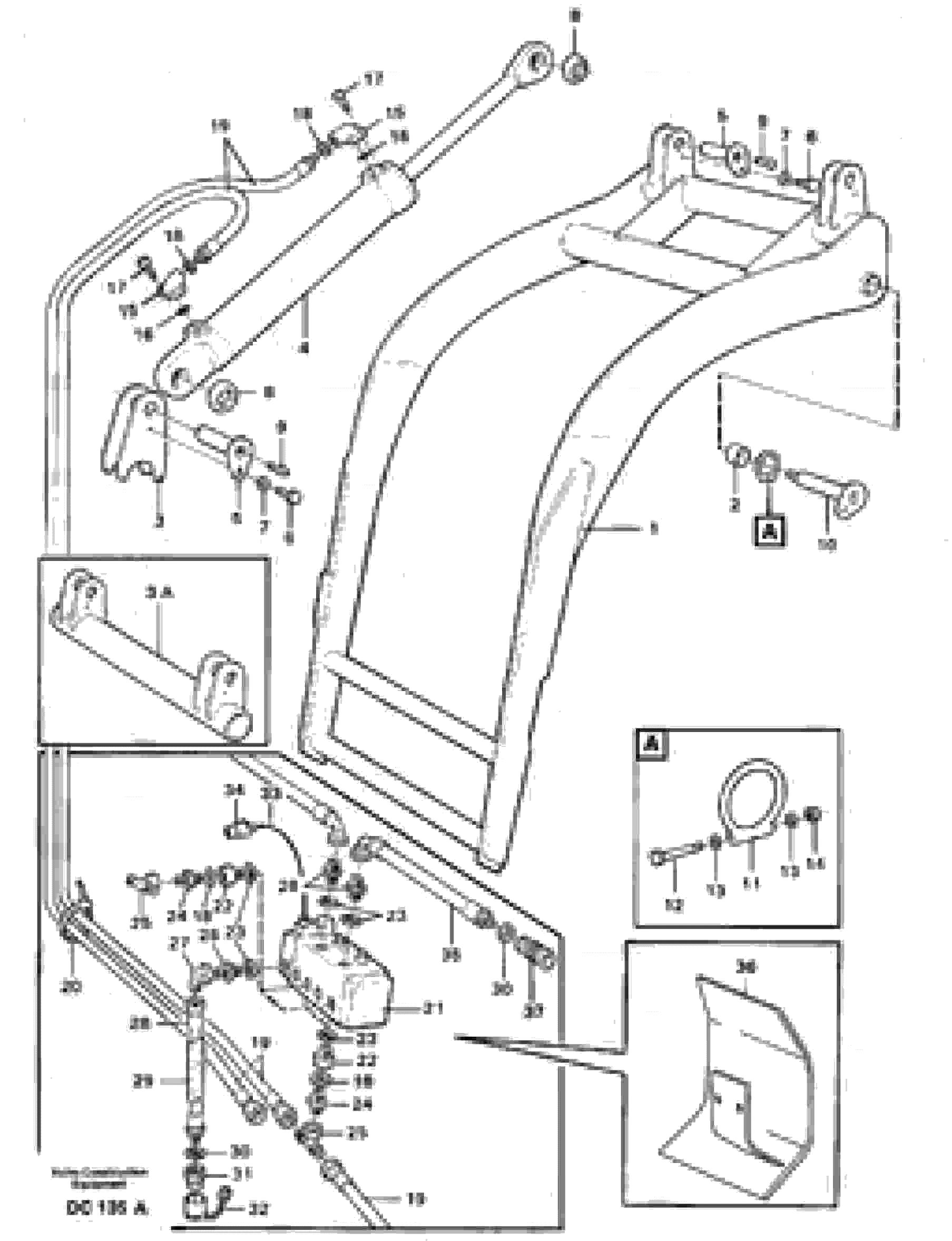 Схема запчастей Volvo L30 - 66909 Holder-on ATTACHMENTS ATTACHMENTS WHEEL LOADERS GEN. - C