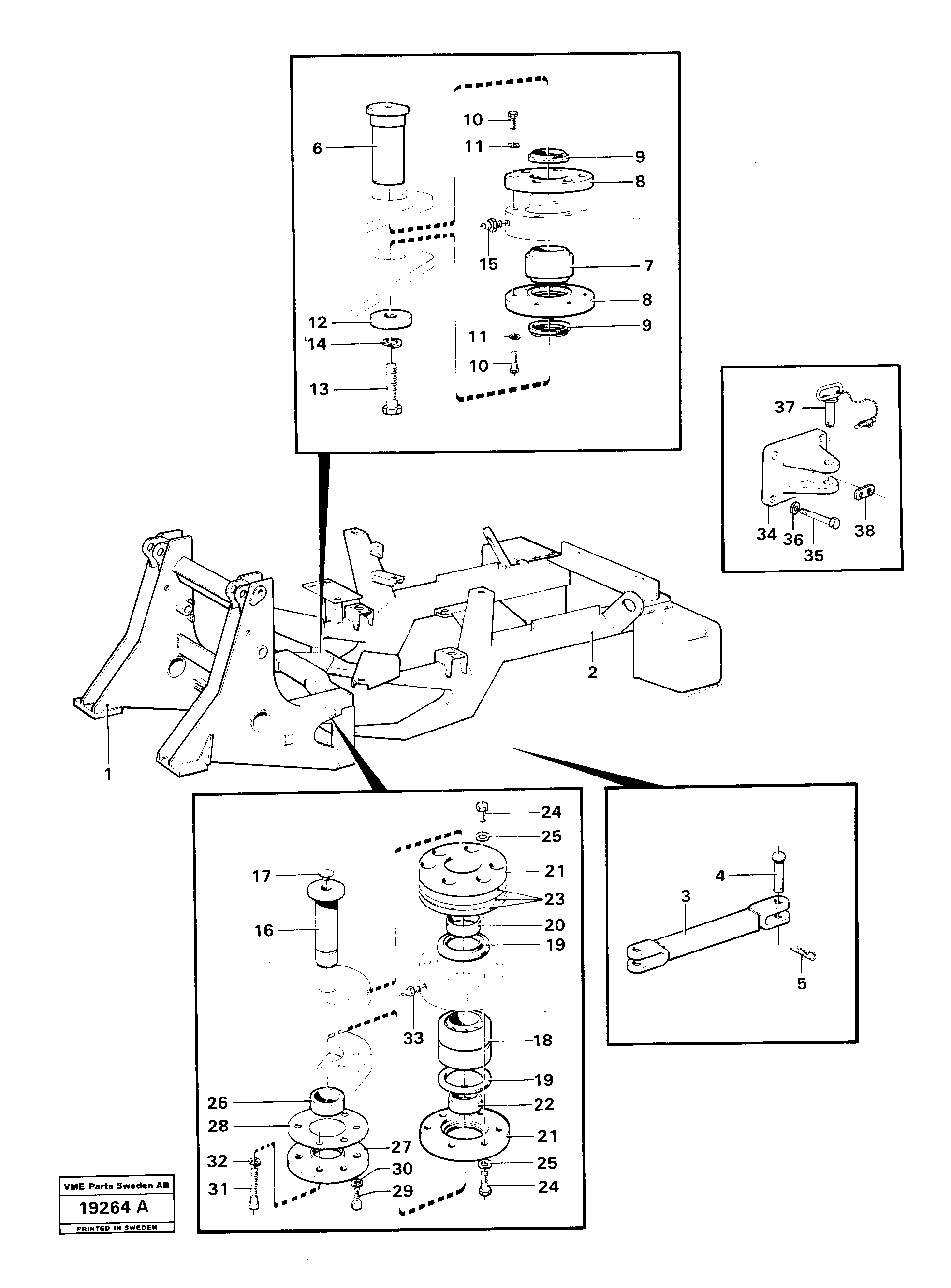 Схема запчастей Volvo L30 - 40449 Frame L30 L30