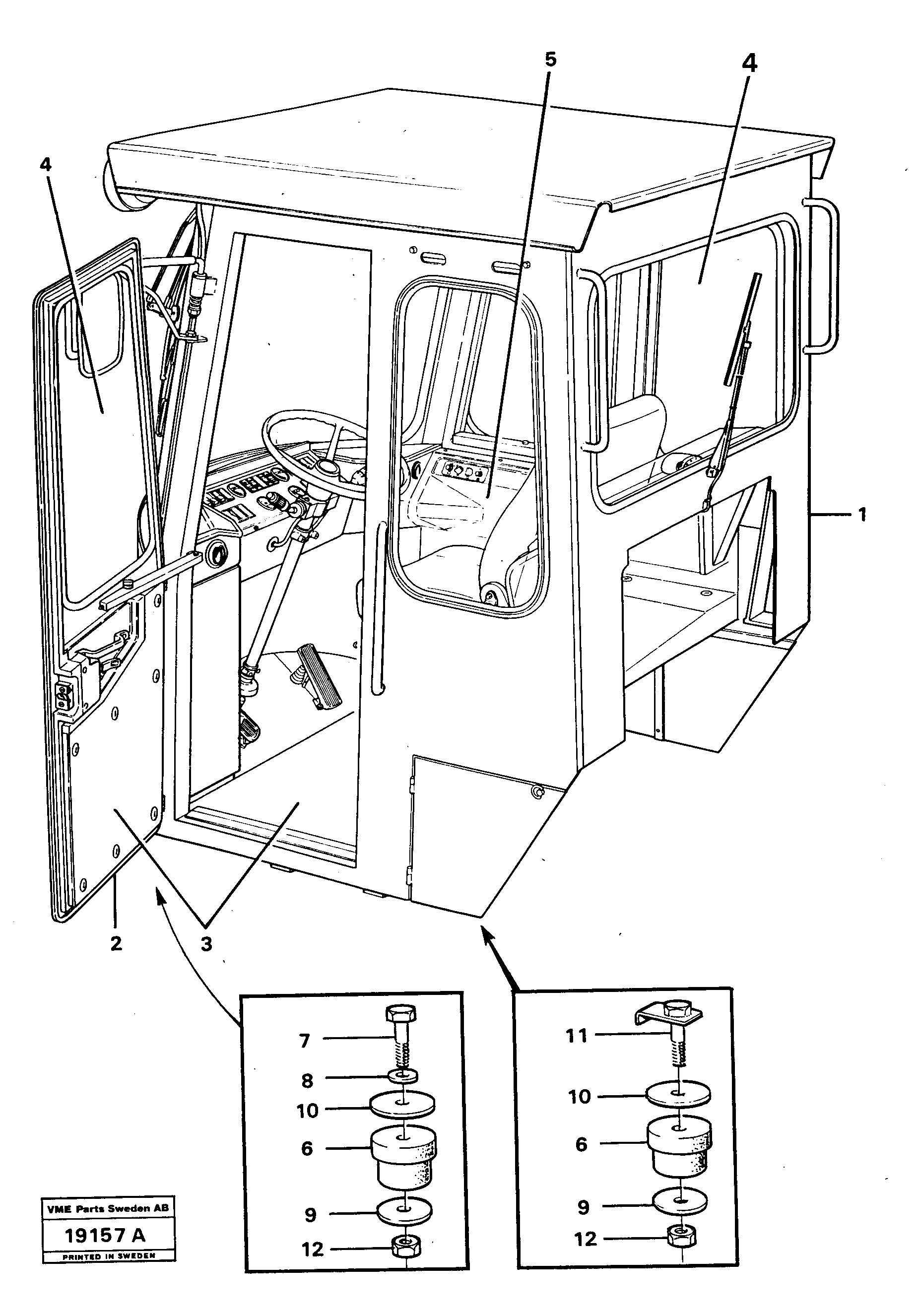 Схема запчастей Volvo L30 - 28729 Operators cab L30 L30