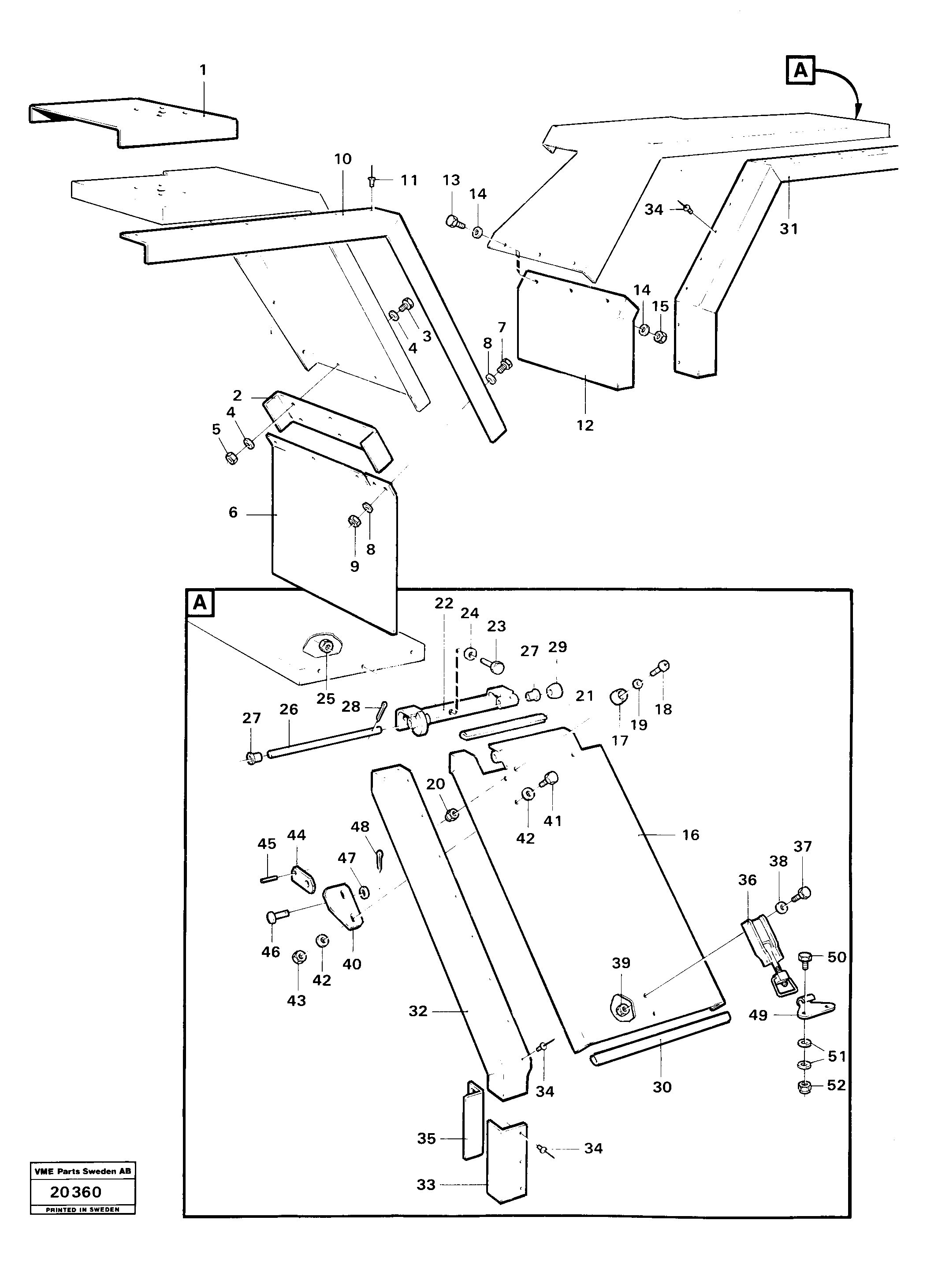 Схема запчастей Volvo L30 - 37233 Extended fenders L30 L30