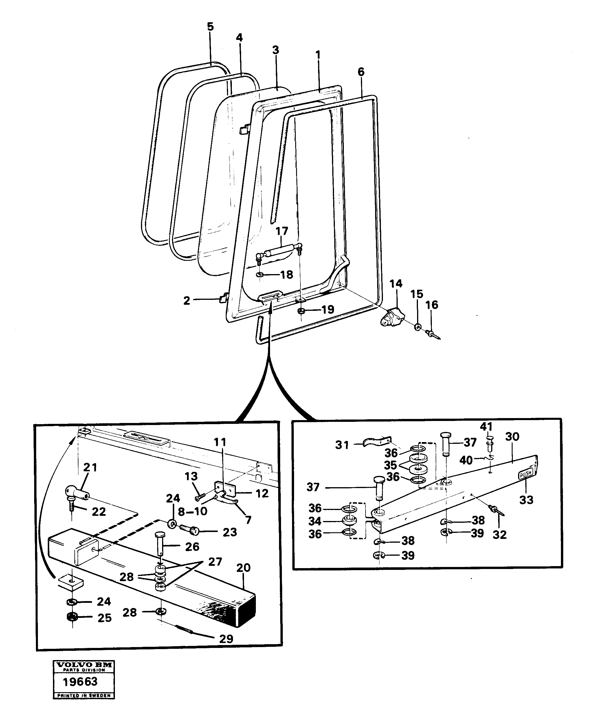 Схема запчастей Volvo L30 - 101143 Windows L30 L30