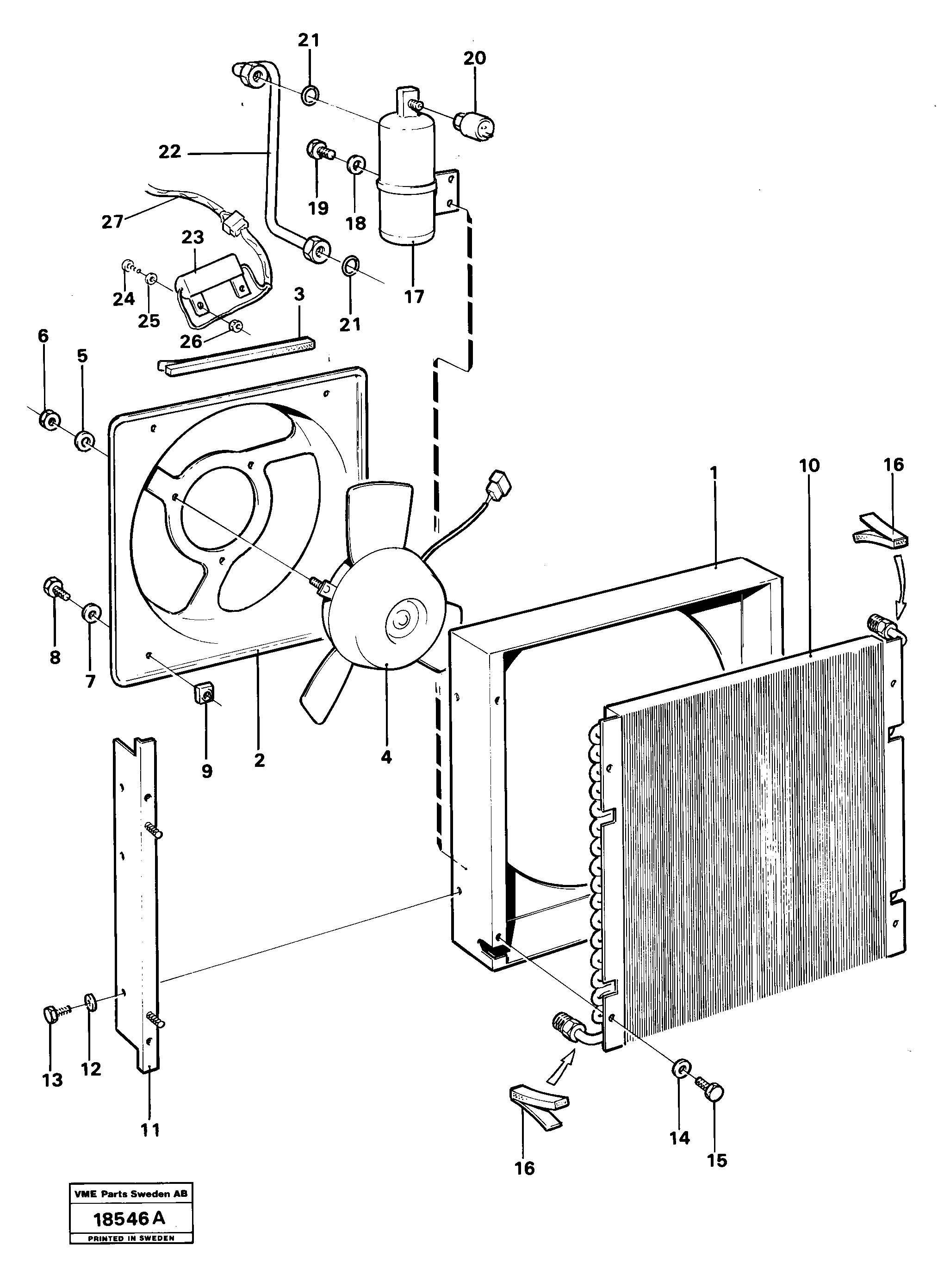 Схема запчастей Volvo L30 - 43796 Condenser L30 L30