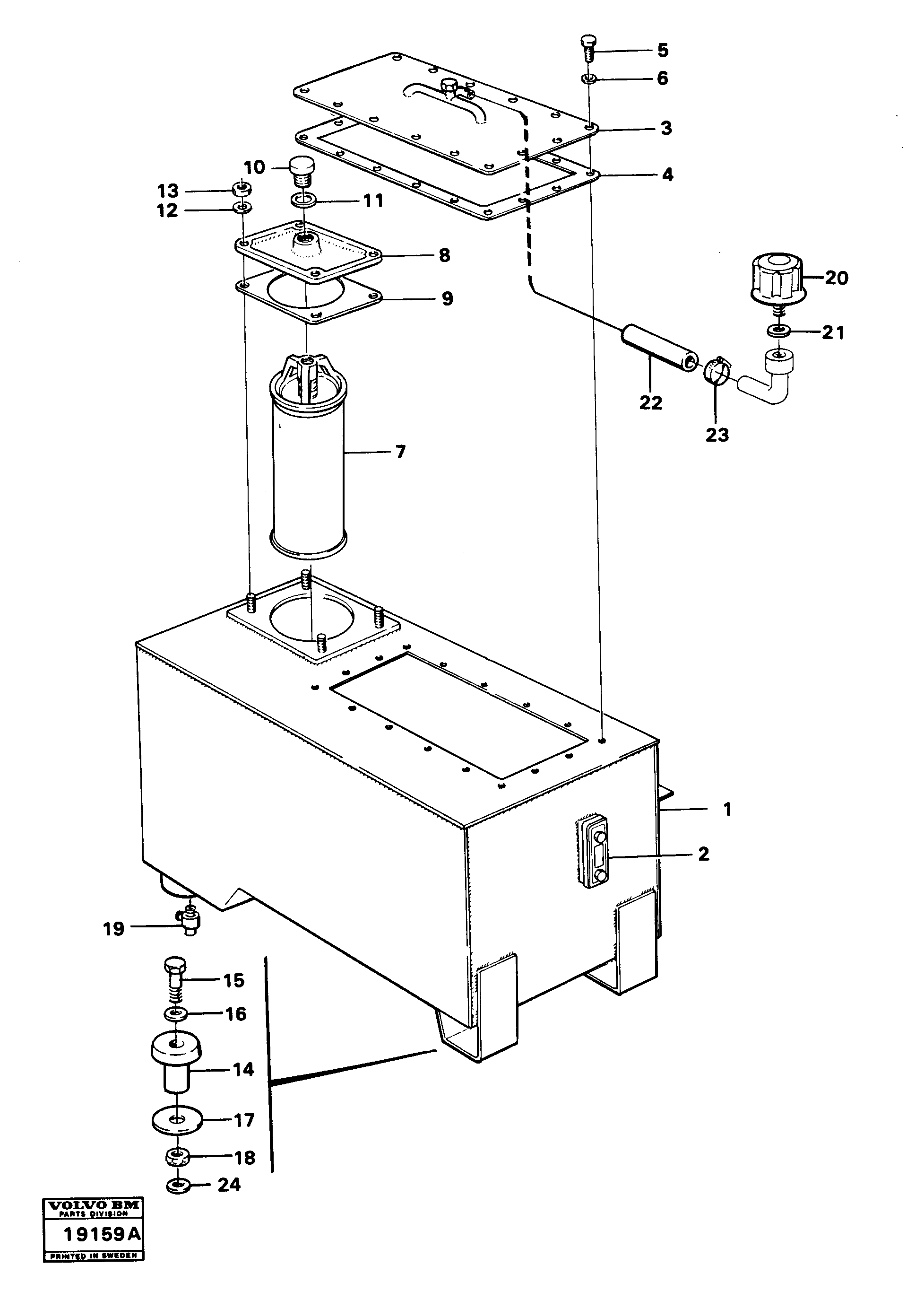 Схема запчастей Volvo L30 - 77875 Гидробак L30 L30