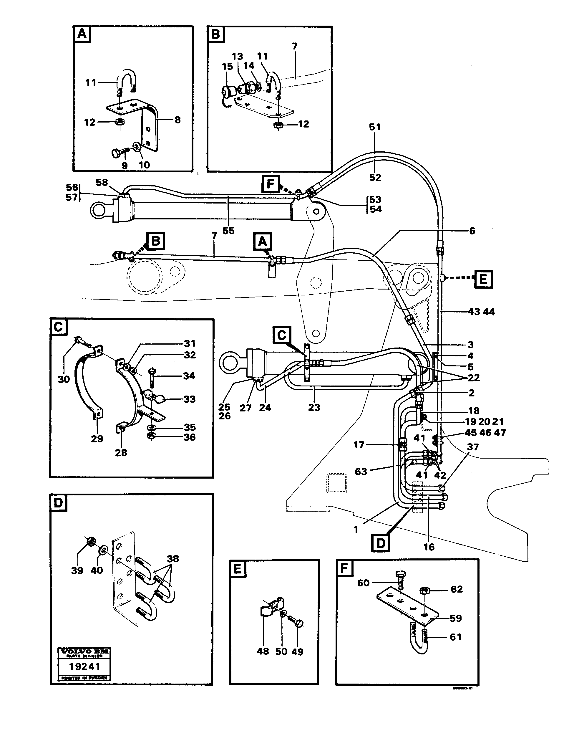Схема запчастей Volvo L30 - 91978 Hydraulic system, front L30 L30