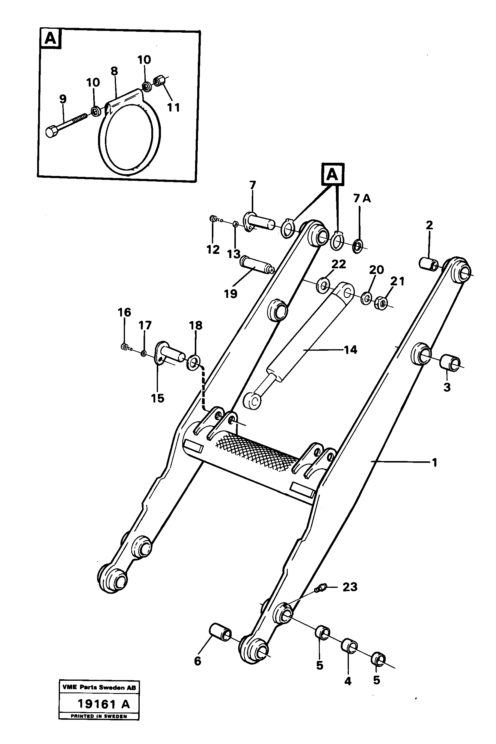 Схема запчастей Volvo L30 - 41193 Lifting framework L30 L30