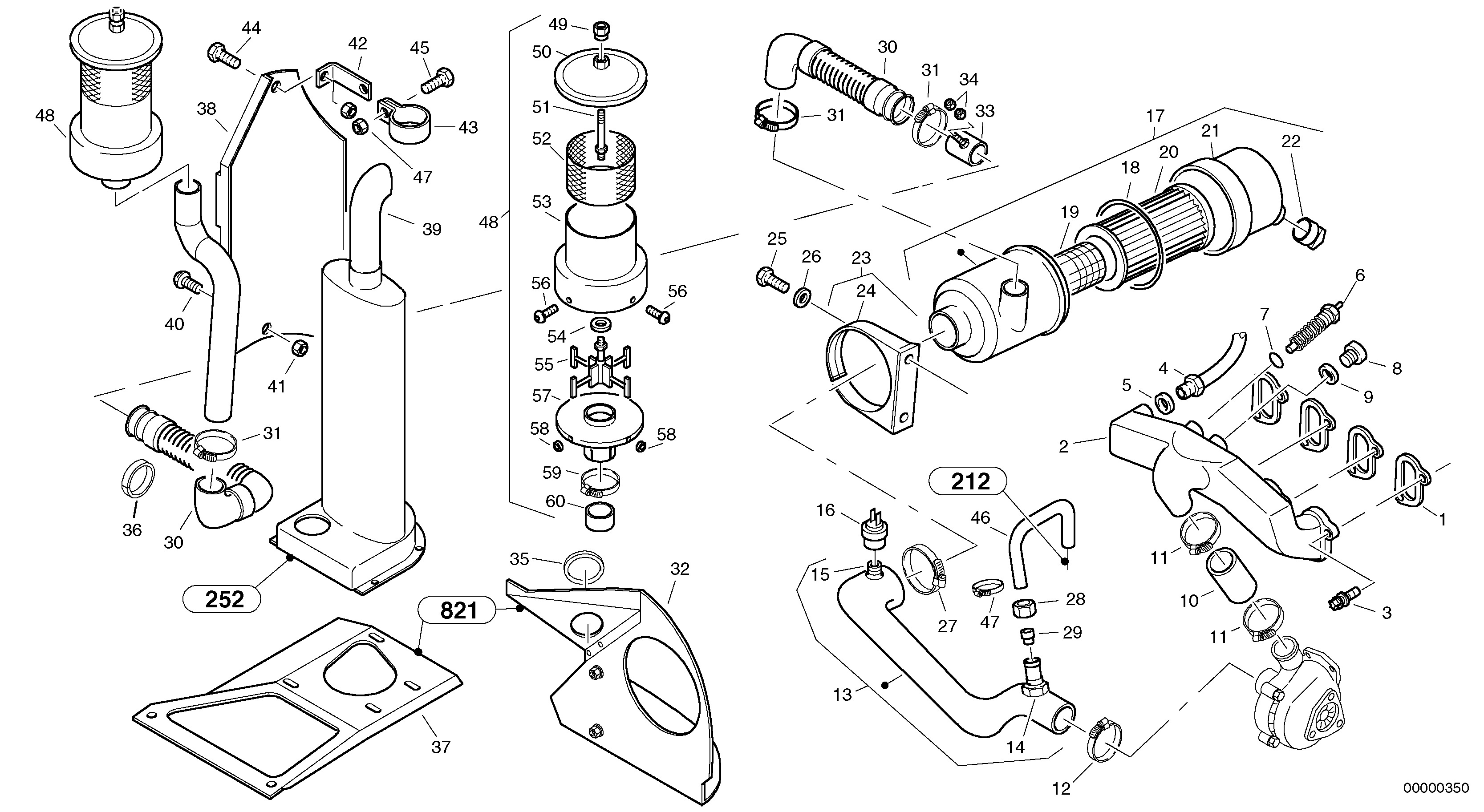 Схема запчастей Volvo L30 - 86220 Pre-filter - Turbo Ii L30 TYPE 180, 181 SER NO - 2200