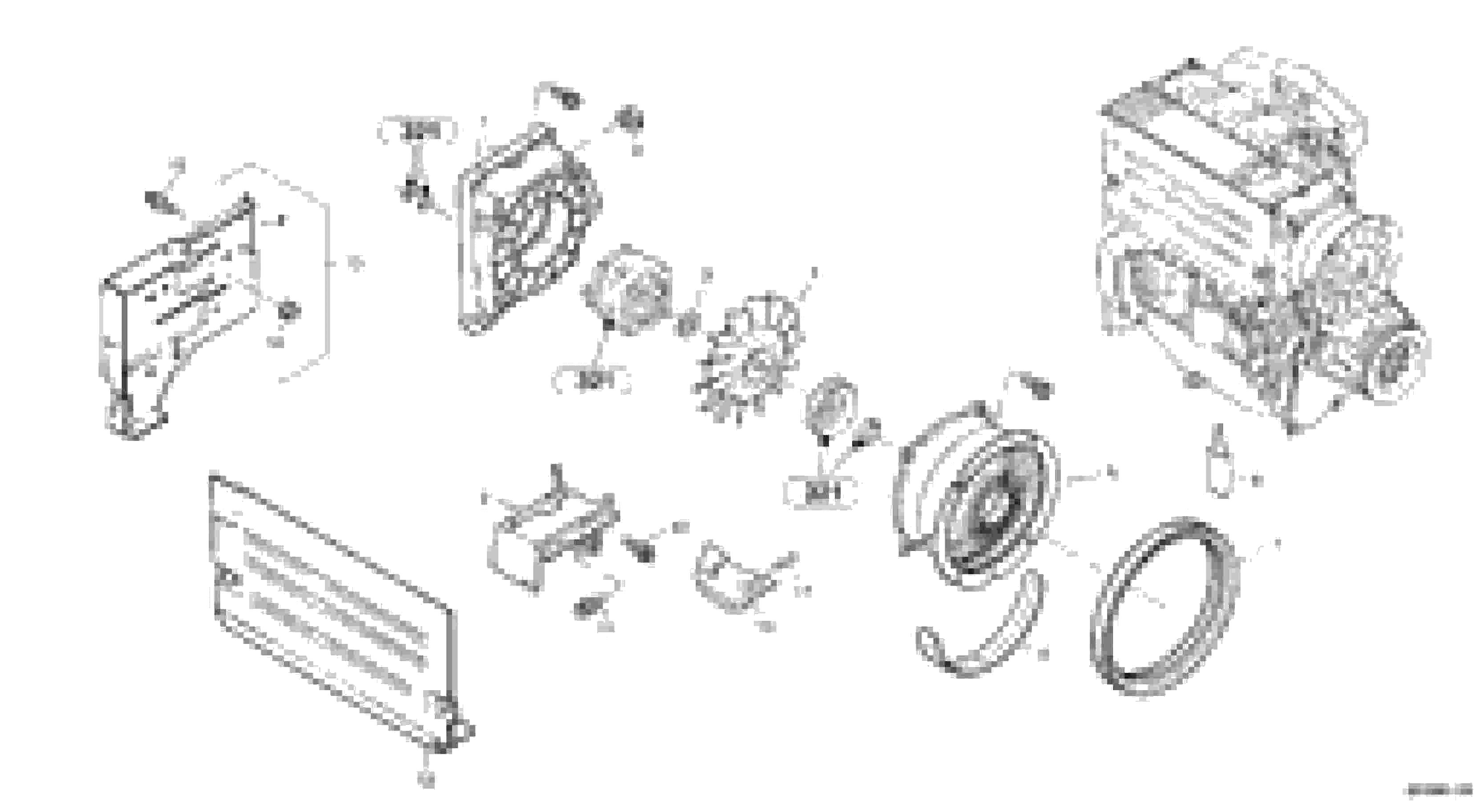 Схема запчастей Volvo L30 - 20221 Fan, Blower casing L30 TYPE 180, 181 SER NO - 2200