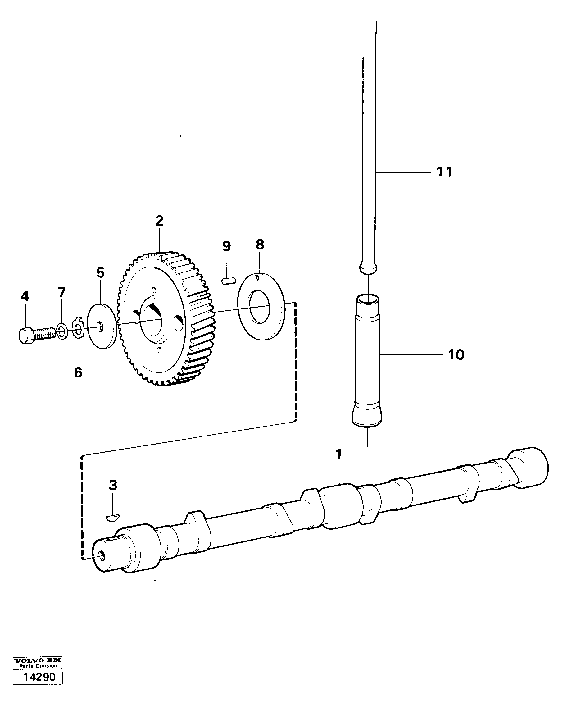 Схема запчастей Volvo L30 - 15984 Распредвал L30 L30