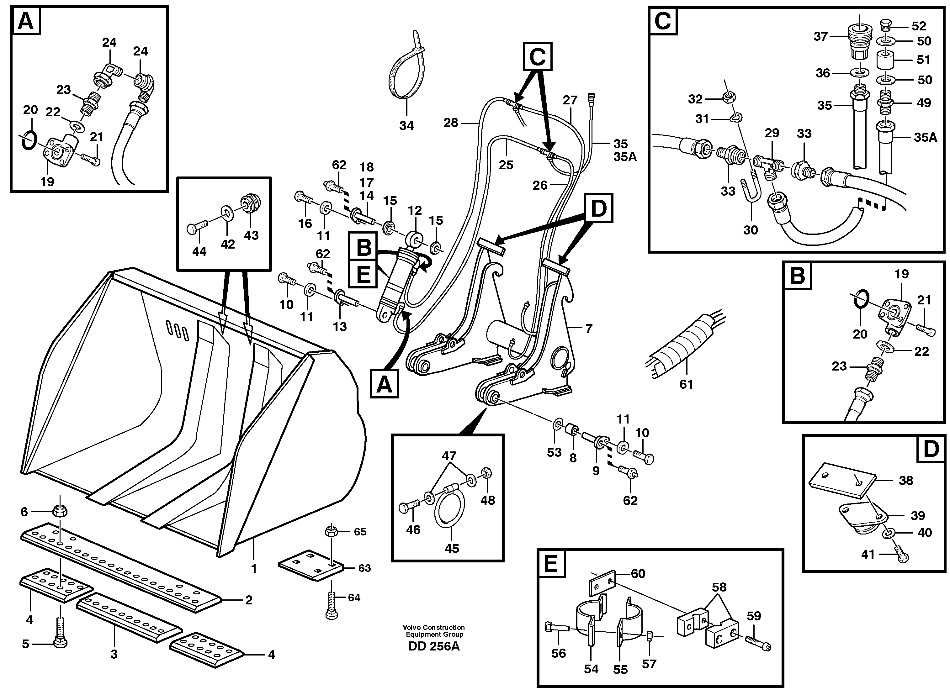Схема запчастей Volvo L30 - 22821 High-tipping bucket ATTACHMENTS ATTACHMENTS WHEEL LOADERS GEN. - C