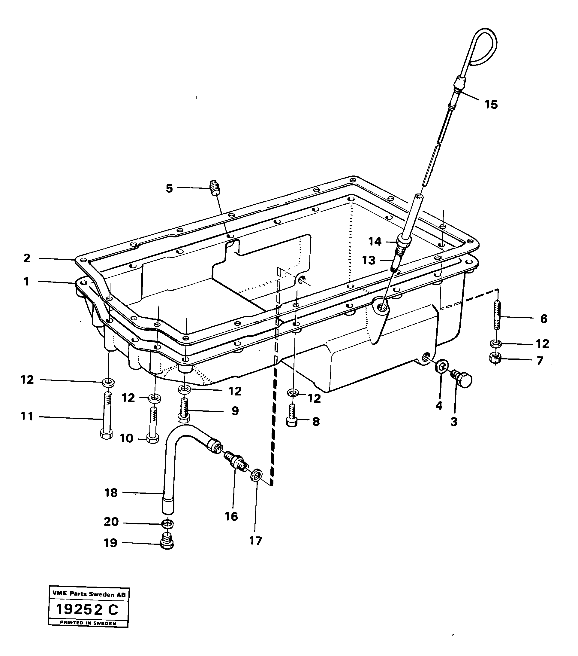 Схема запчастей Volvo L30 - 25767 Oil sump L30 L30