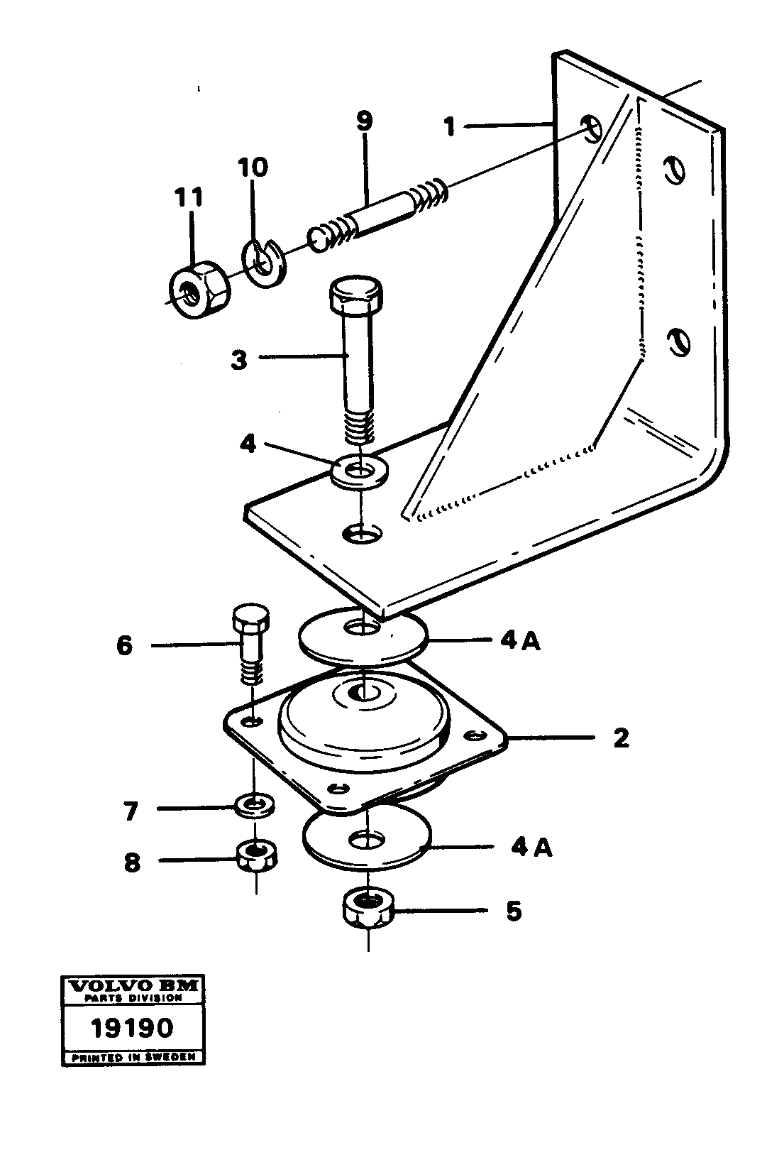 Схема запчастей Volvo L30 - 43002 Установка двигателя L30 L30
