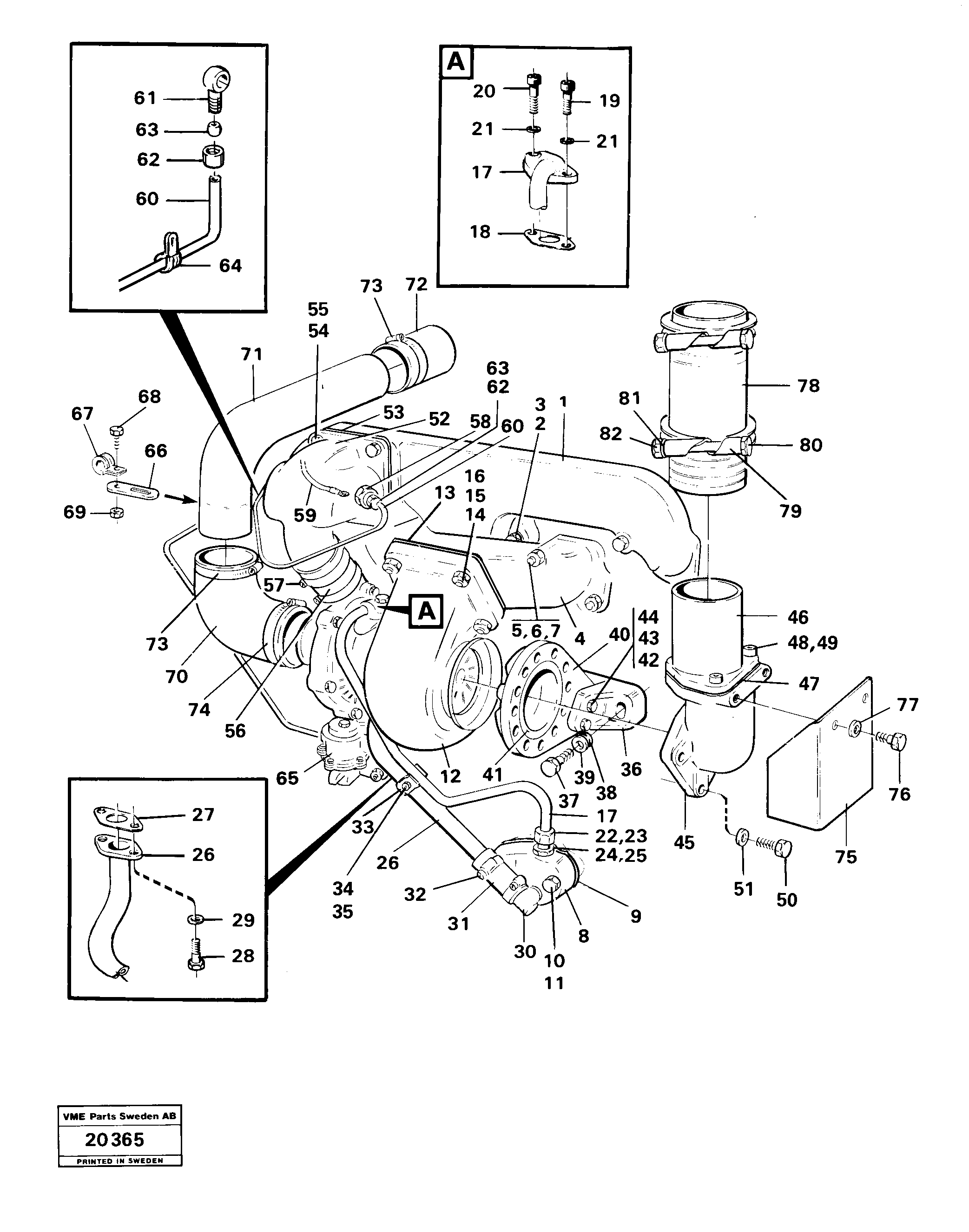 Схема запчастей Volvo L30 - 70469 Turbo set L30 L30