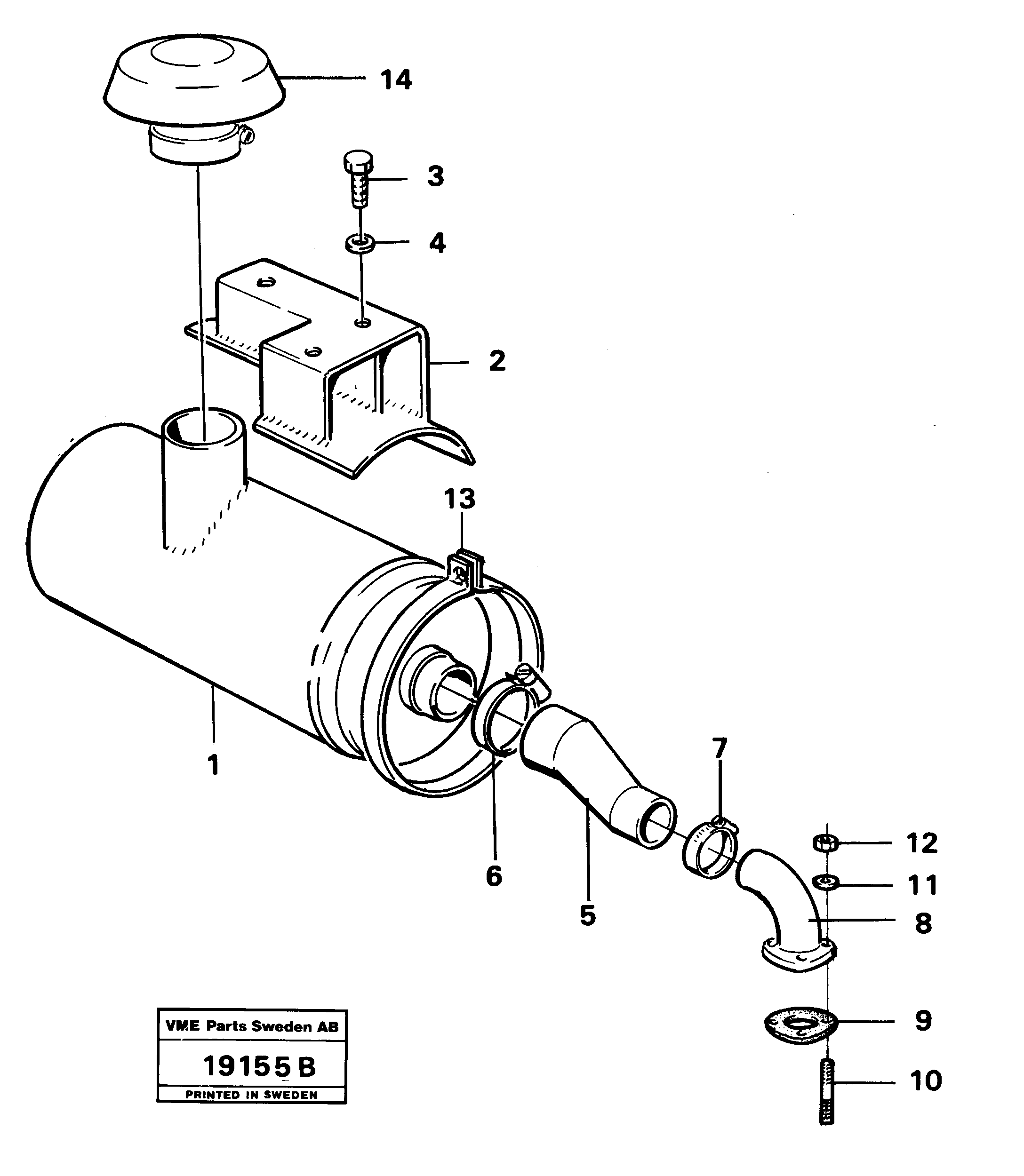 Схема запчастей Volvo L30 - 72207 Система впуска L30 L30