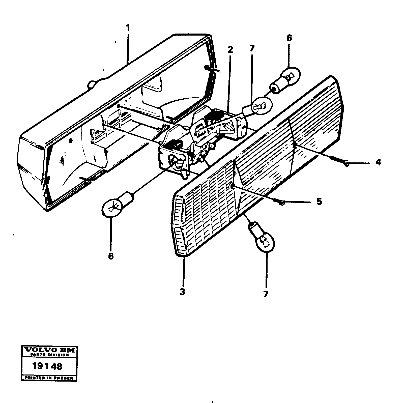 Схема запчастей Volvo L30 - 44159 Taillight L30 L30