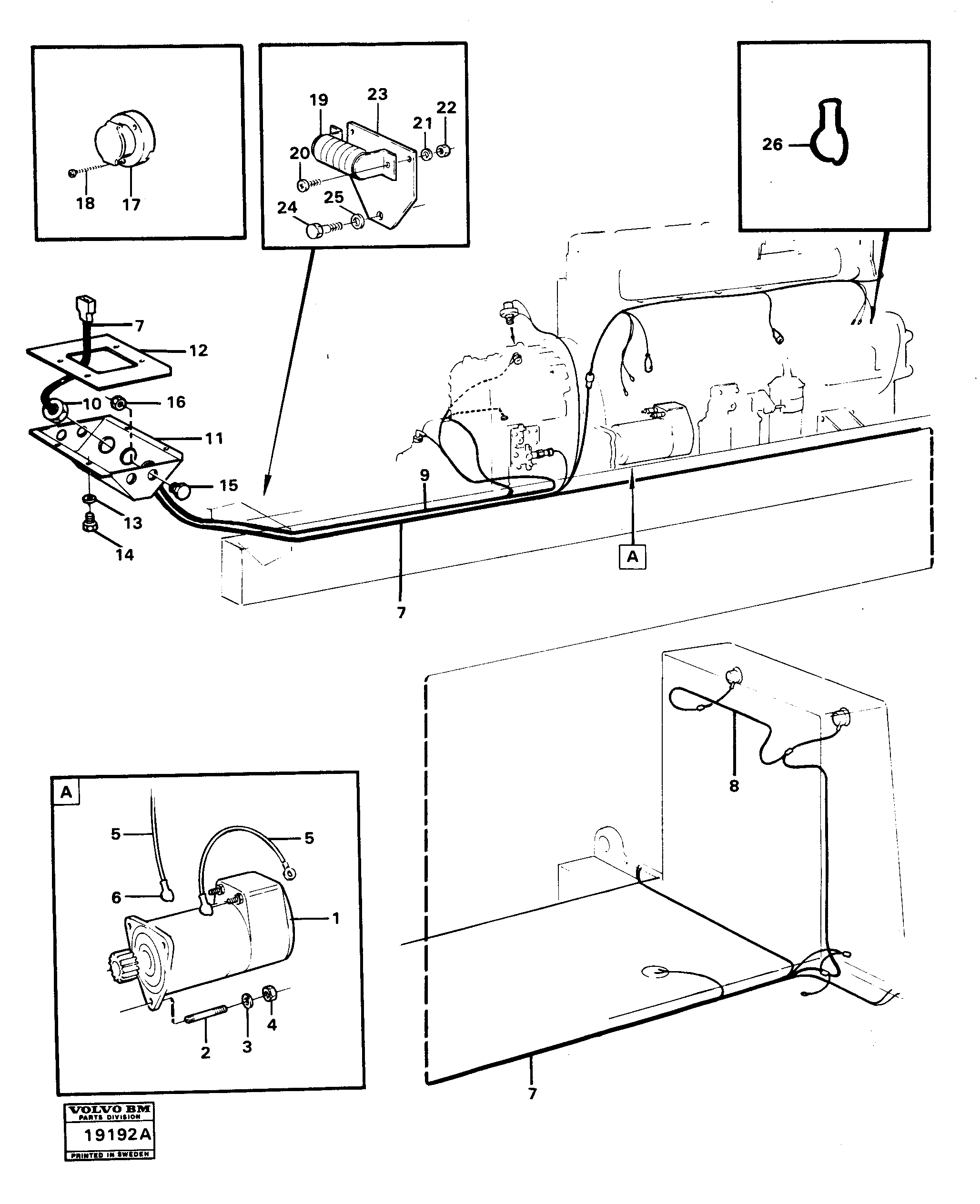 Схема запчастей Volvo L30 - 15994 Electric system rear L30 L30