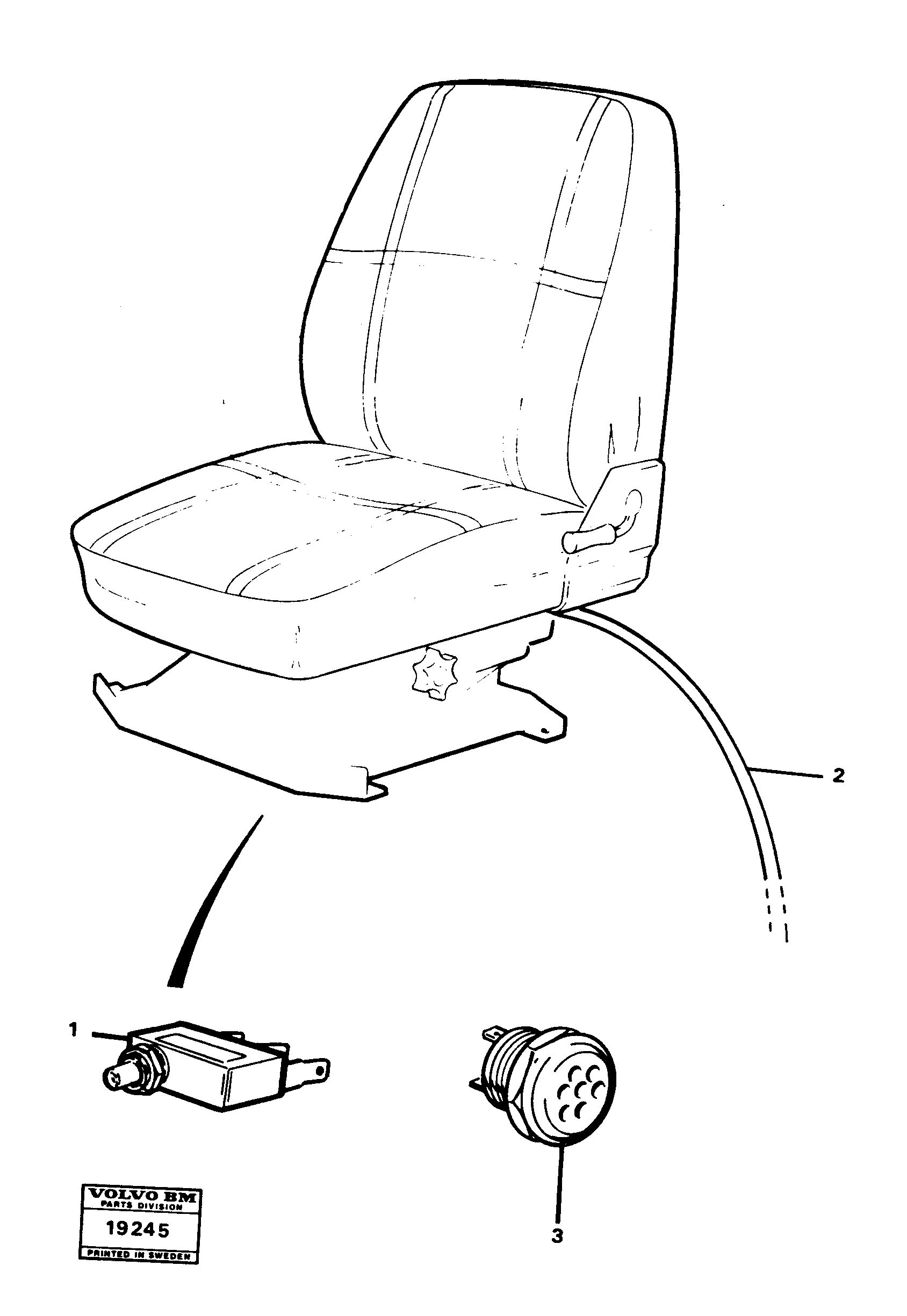 Схема запчастей Volvo L30 - 21004 Signal for parking brake 91130 L30 L30