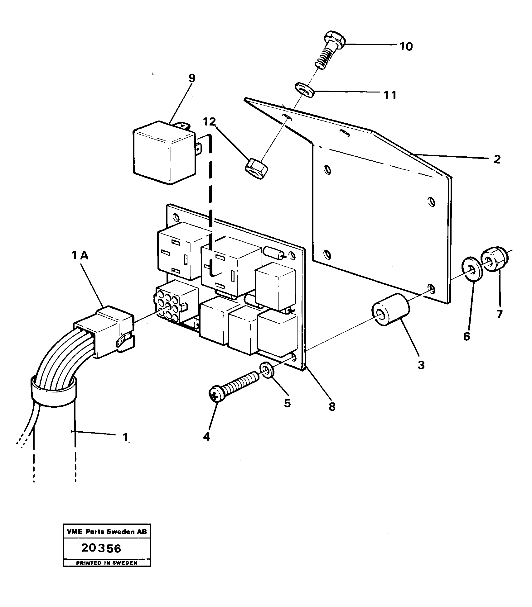 Схема запчастей Volvo L30 - 40444 Cable harness for air conditioning L30 L30