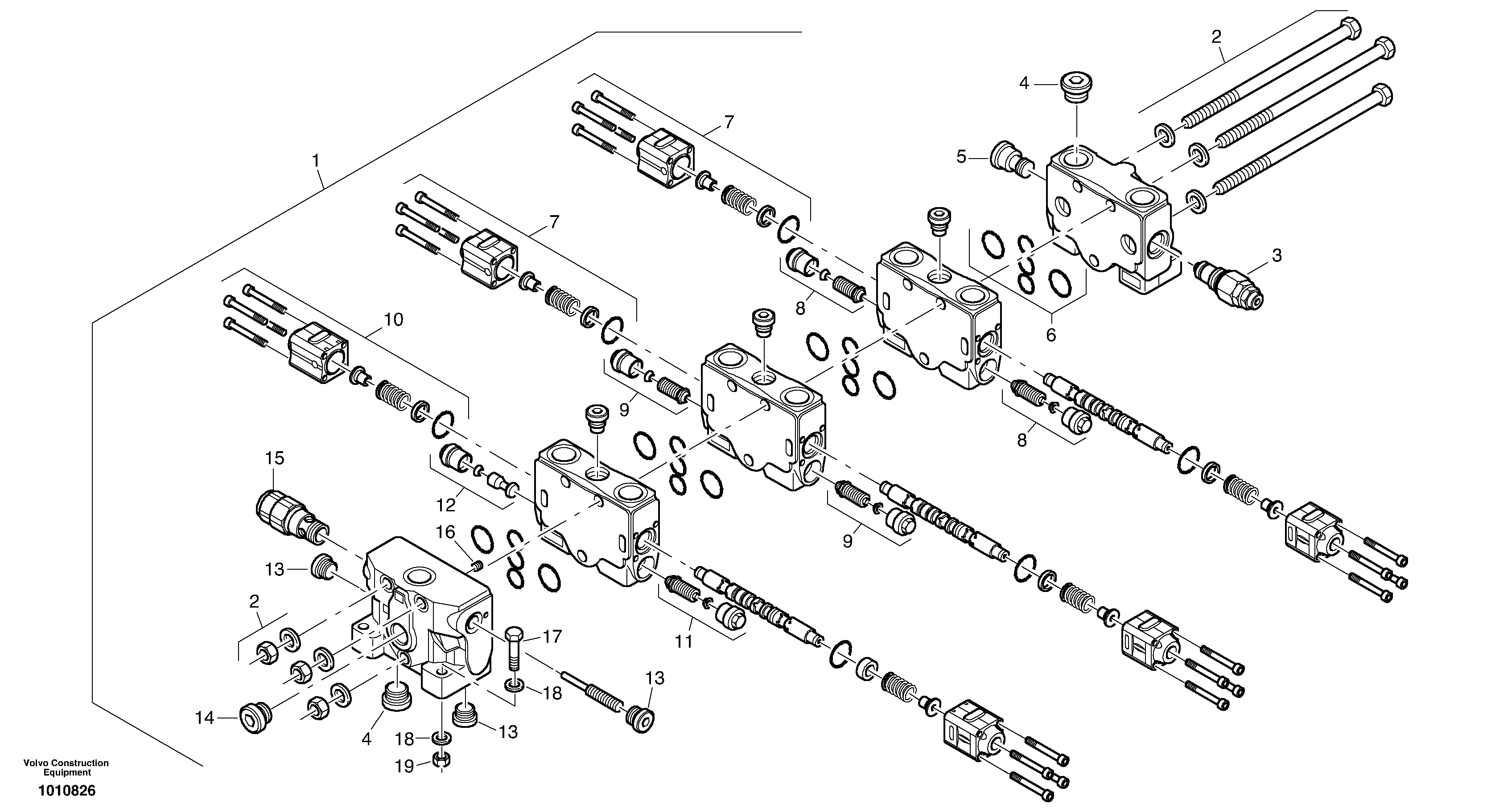Схема запчастей Volvo L30B - 82616 Клапан регулирующий (распределительный) L30B TYPE 182, 183, 185 SER NO 3000 -