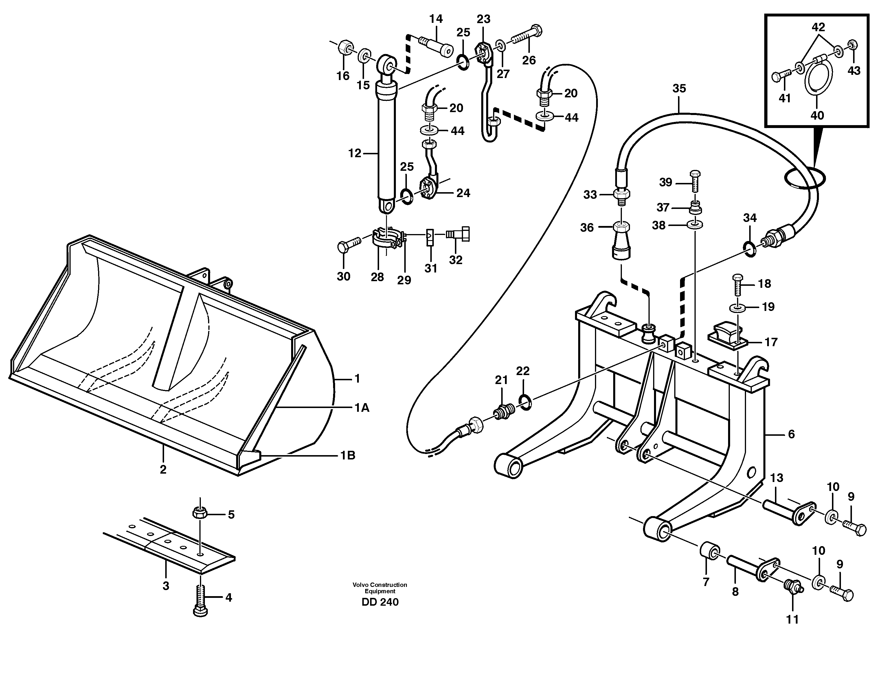 Схема запчастей Volvo L30B - 98778 High-tipping bucket ATTACHMENTS ATTACHMENTS BUCKETS