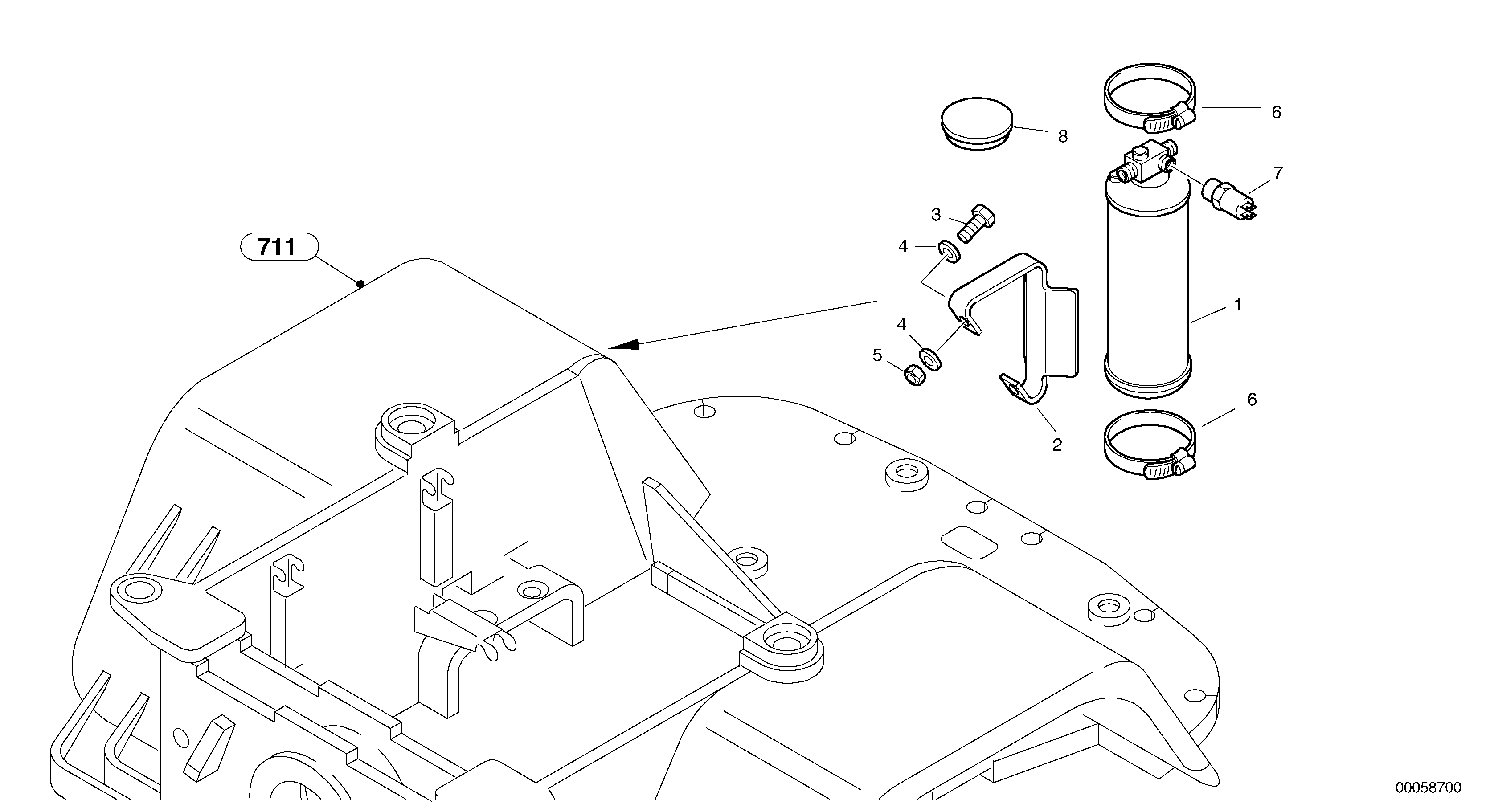 Схема запчастей Volvo L30B - 39993 Dryer L30B TYPE 183, 185 SER NO - 2999