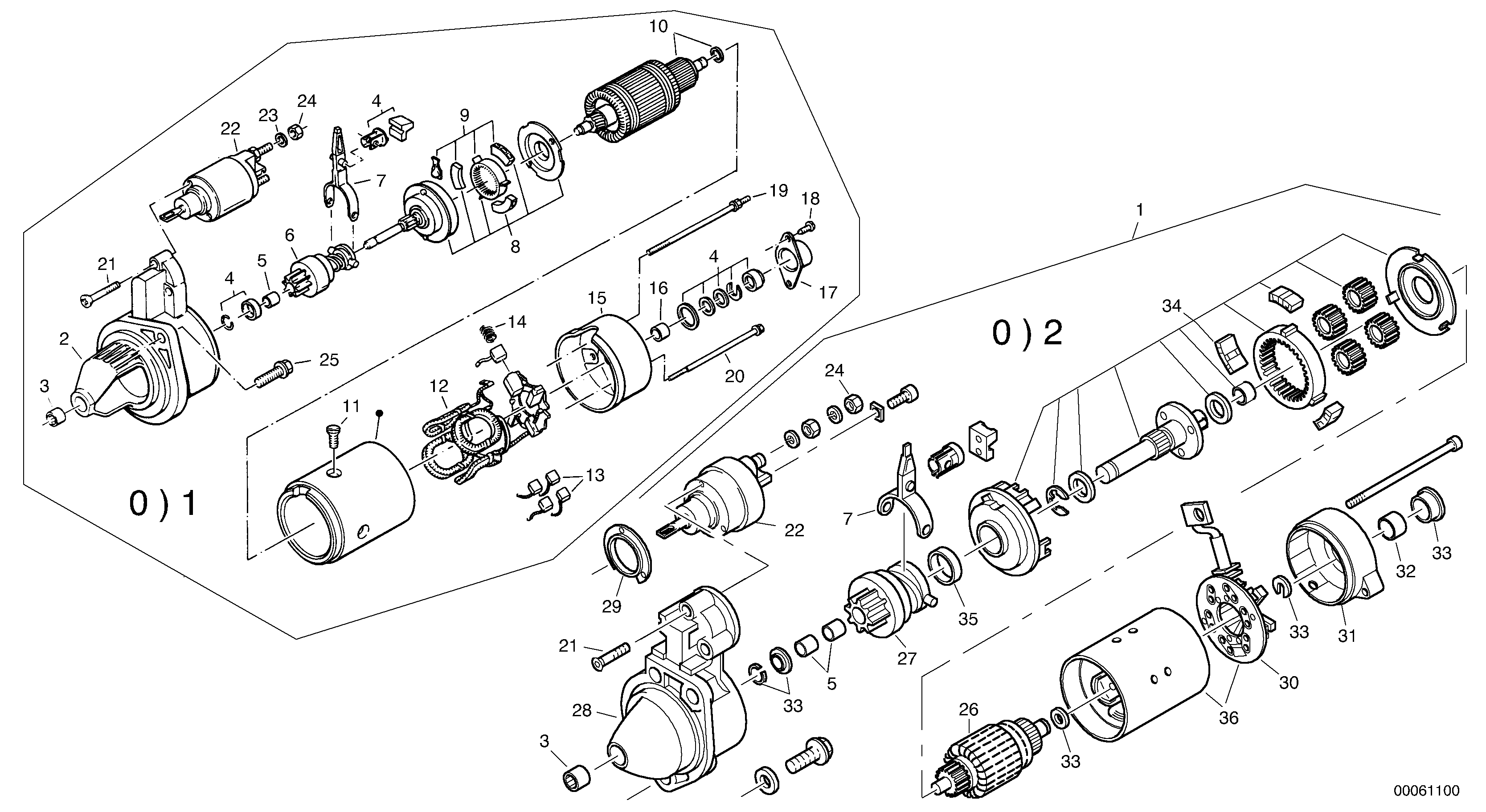 Схема запчастей Volvo L30B - 5231 Стартер L30B SER NO - 1803869 / 1812999 / 1822999