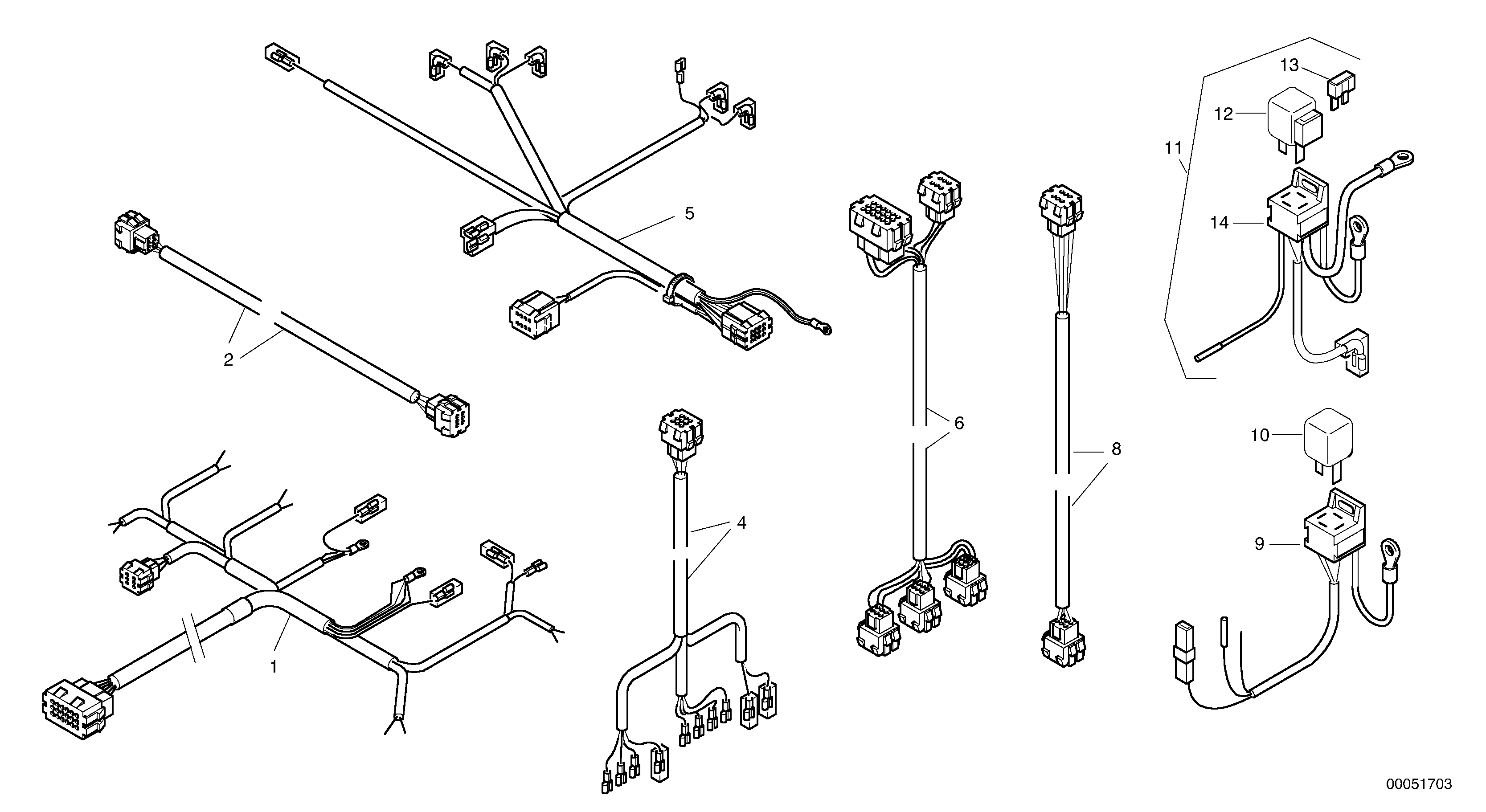 Схема запчастей Volvo L30B - 9571 Electric wires - Cabin L30B SER NO - 1803869 / 1812999 / 1822999