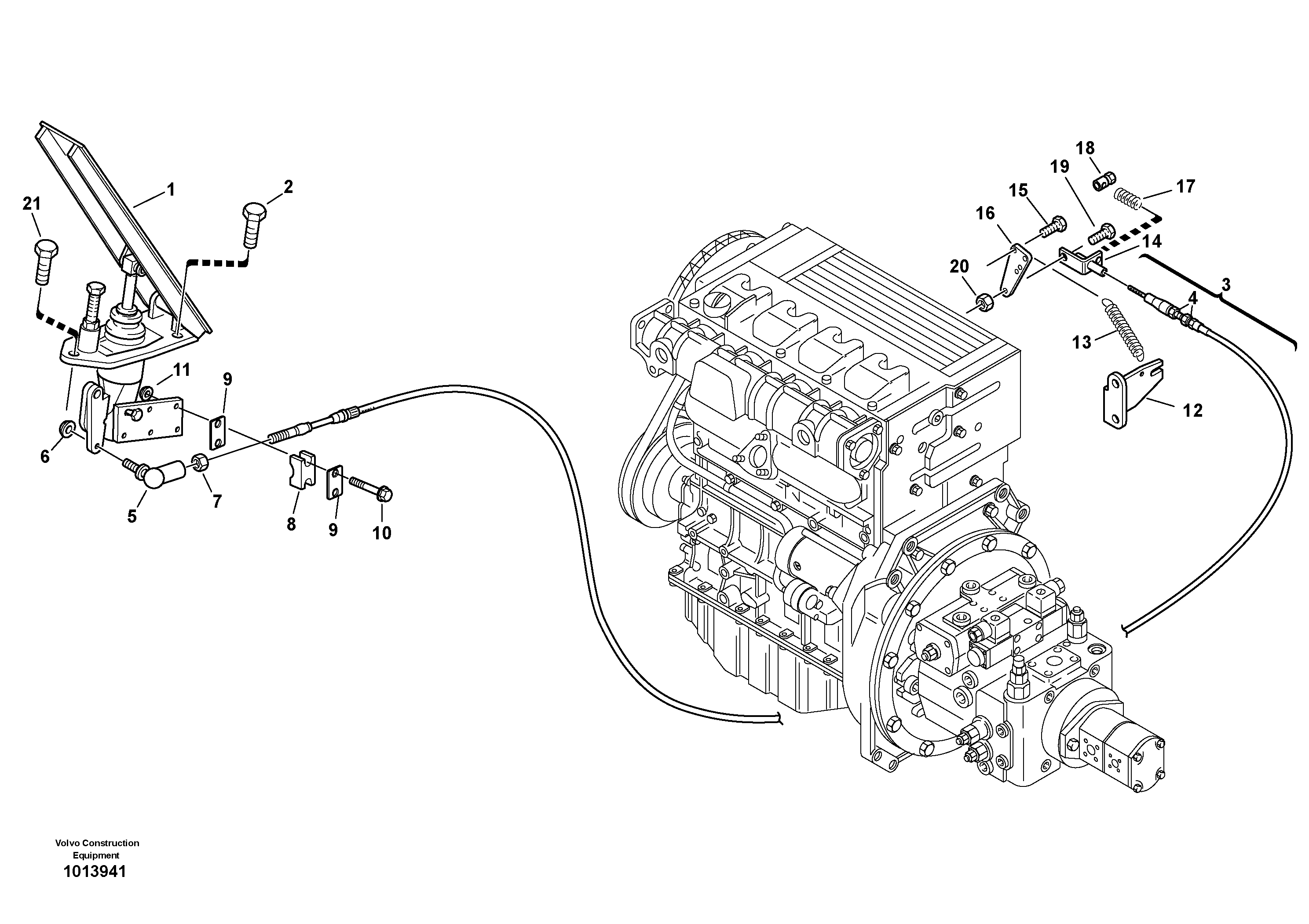 Схема запчастей Volvo L30B - 101707 Speed control L30B TYPE 182, 183, 185 SER NO 3000 -