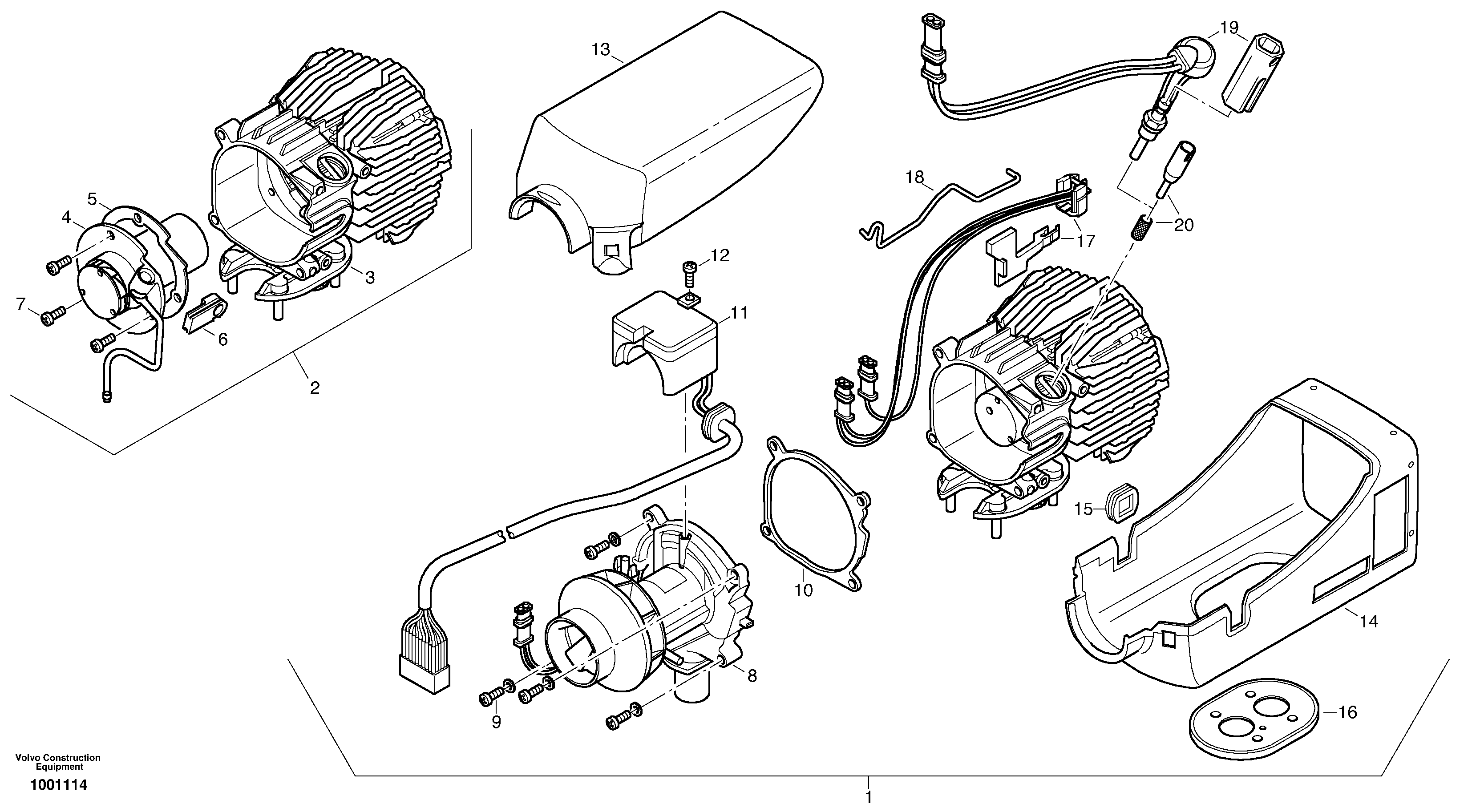 Схема запчастей Volvo L30B - 4610 Heater, D2 L30B SER NO - 1803869 / 1812999 / 1822999