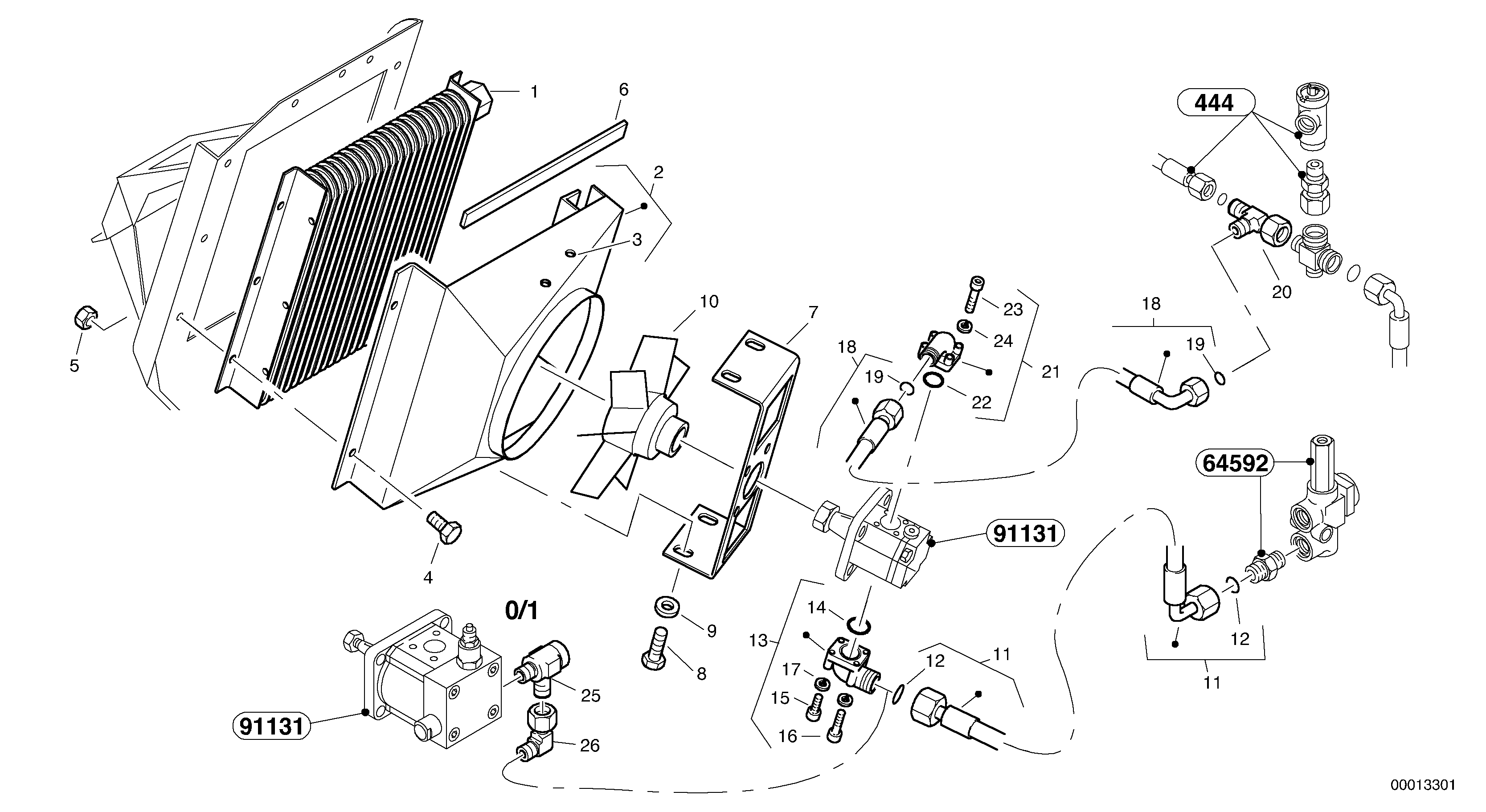 Схема запчастей Volvo L30B - 39744 Radiateur - Installation L30B SER NO - 1803869 / 1812999 / 1822999