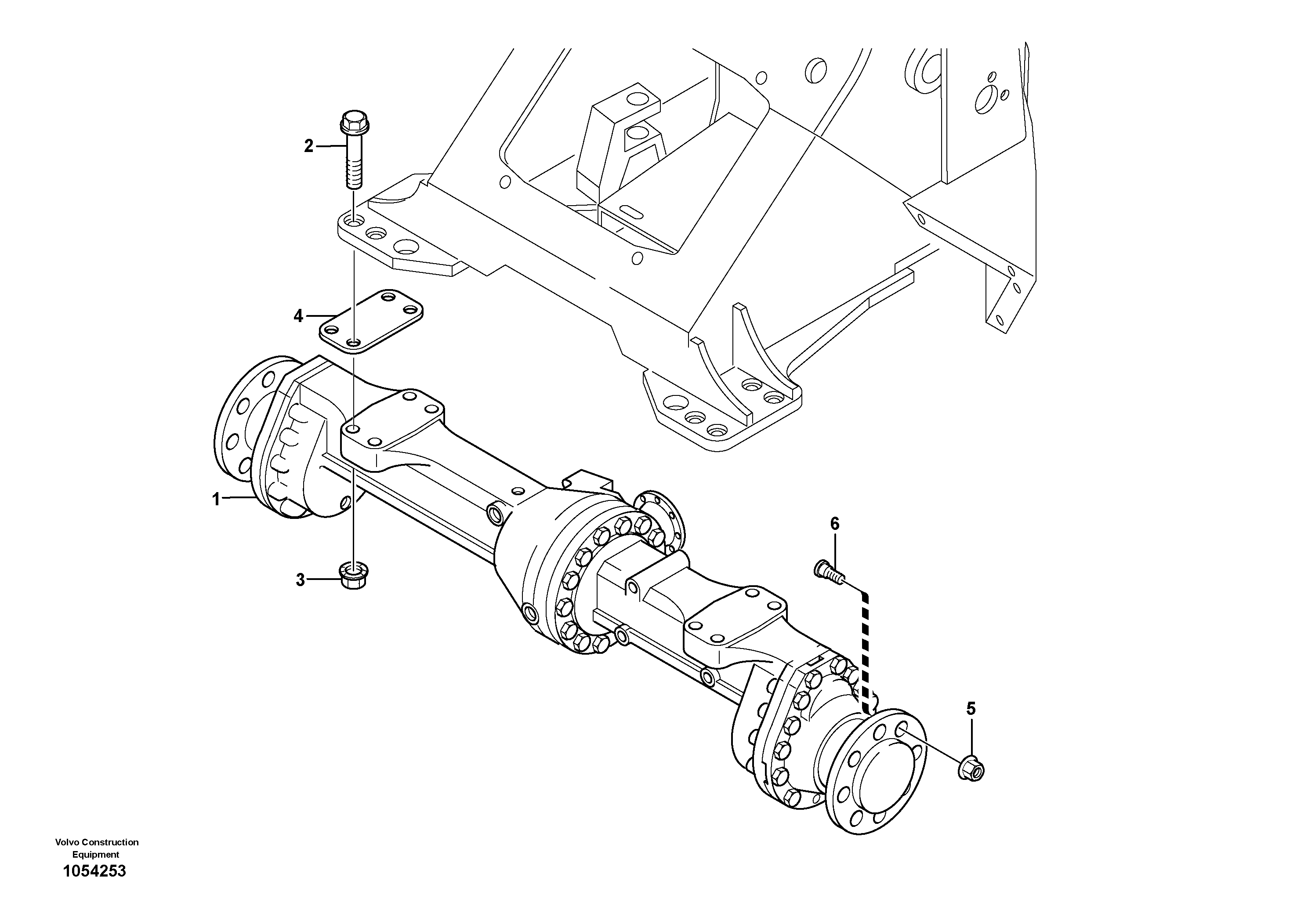 Схема запчастей Volvo L30B - 48467 Мост передний в сборе L30B TYPE 182, 183, 185 SER NO 3000 -