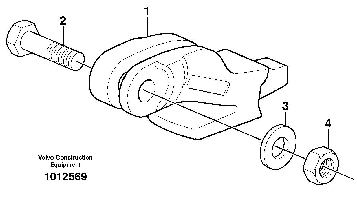Схема запчастей Volvo L30B - 69481 Adapter kit ATTACHMENTS ATTACHMENTS BUCKETS