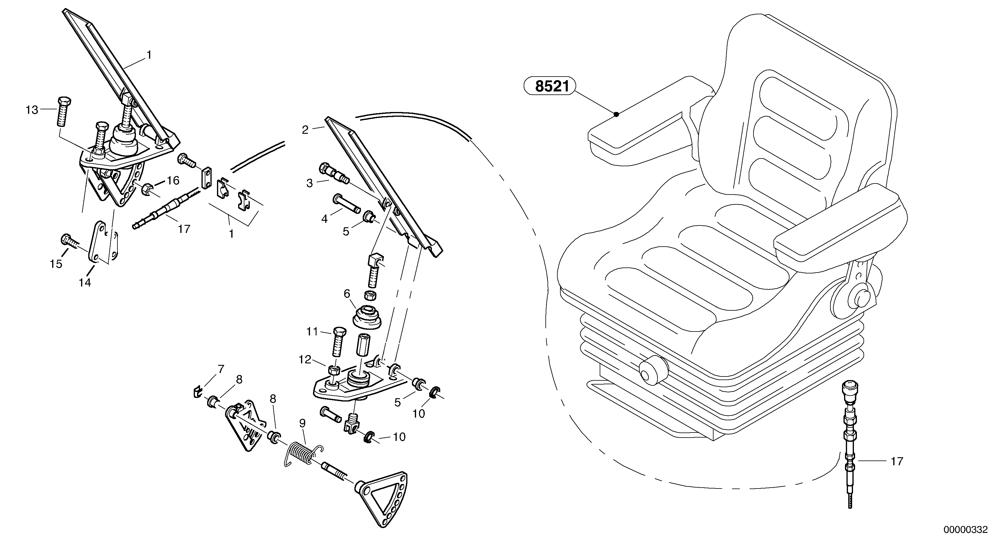 Схема запчастей Volvo L30B - 40540 Hand throttle L30B TYPE 183, 185 SER NO - 2999