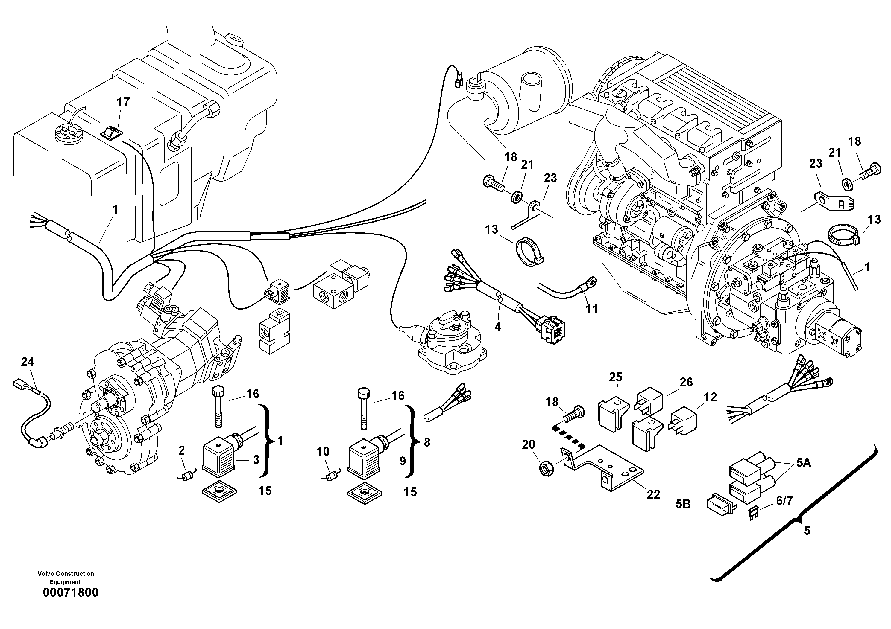 Схема запчастей Volvo L30B - 40217 Electric installation L30B TYPE 183, 185 SER NO - 2999