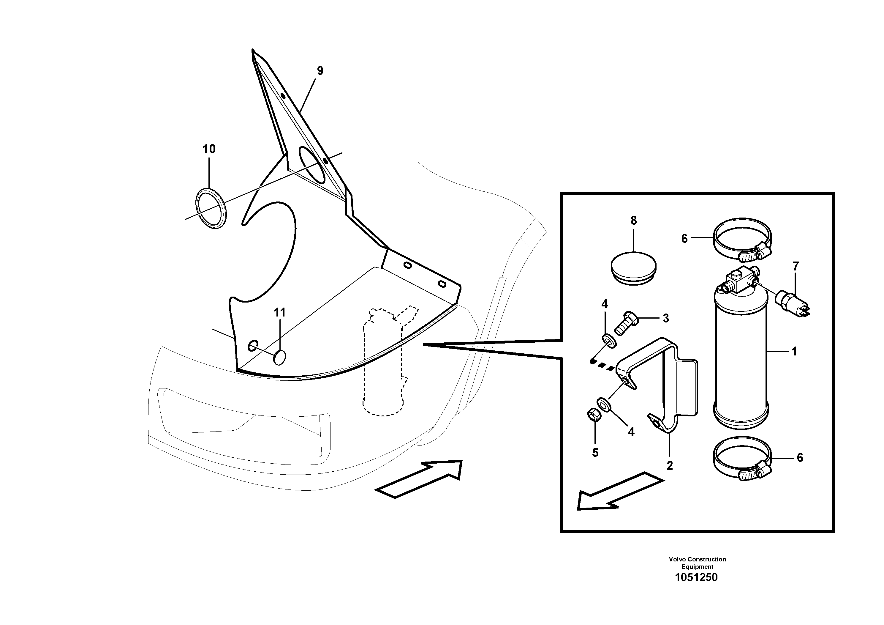 Схема запчастей Volvo L30B - 83094 Dryer L30B TYPE 182, 183, 185 SER NO 3000 -